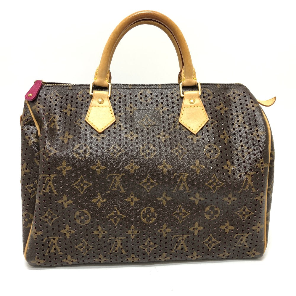 Louis Vuitton M95180 x purple Perfo Speedy Monogram Canvas Brown Handbag