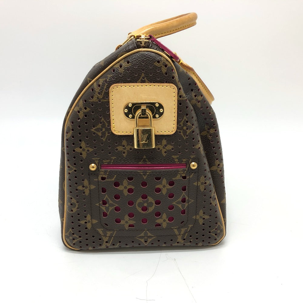 Louis Vuitton M95180 x purple Perfo Speedy Monogram Canvas Brown Handbag
