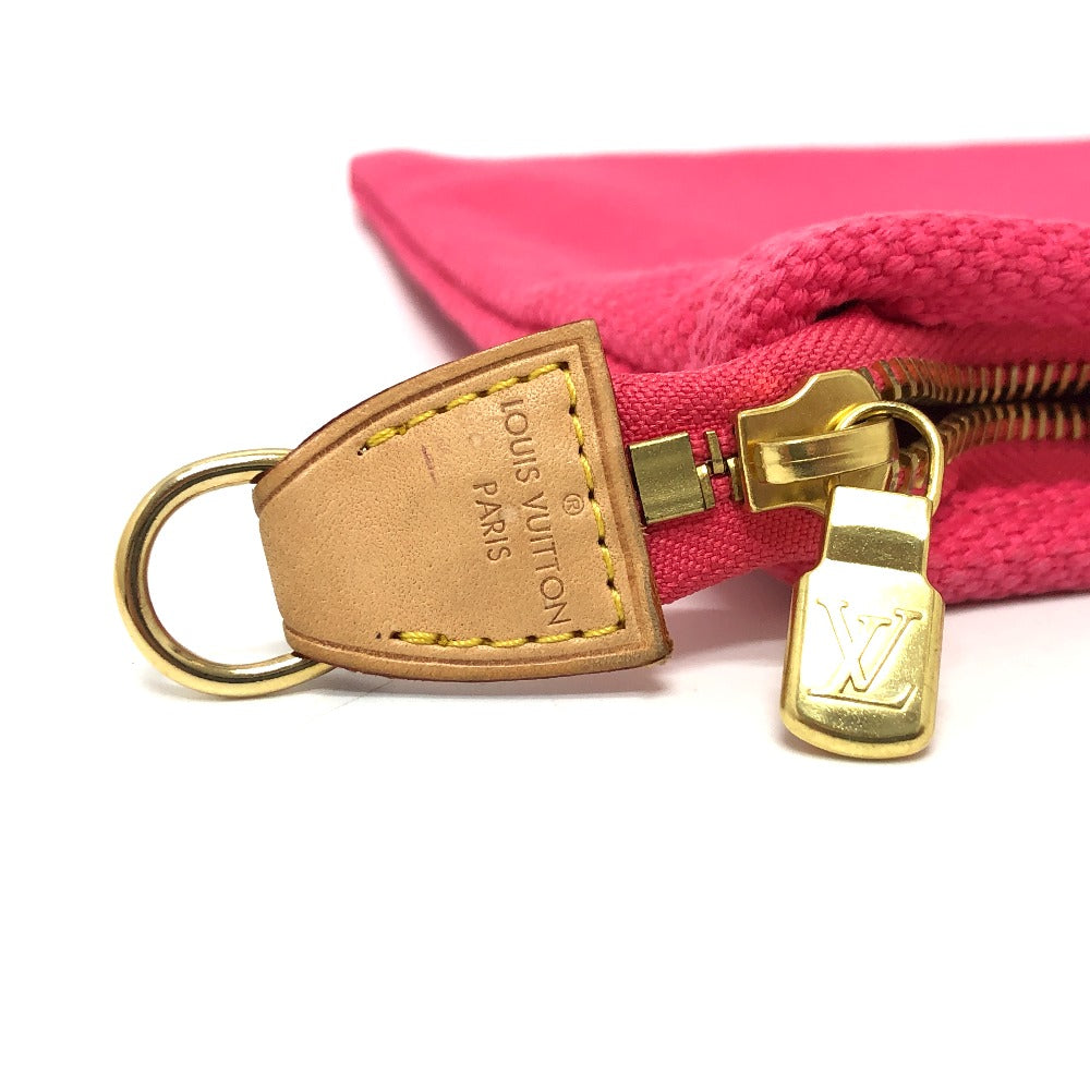 Louis Vuitton Pouch M40065 Antigua Pochette Platt Canvas Pink Clutch Bag