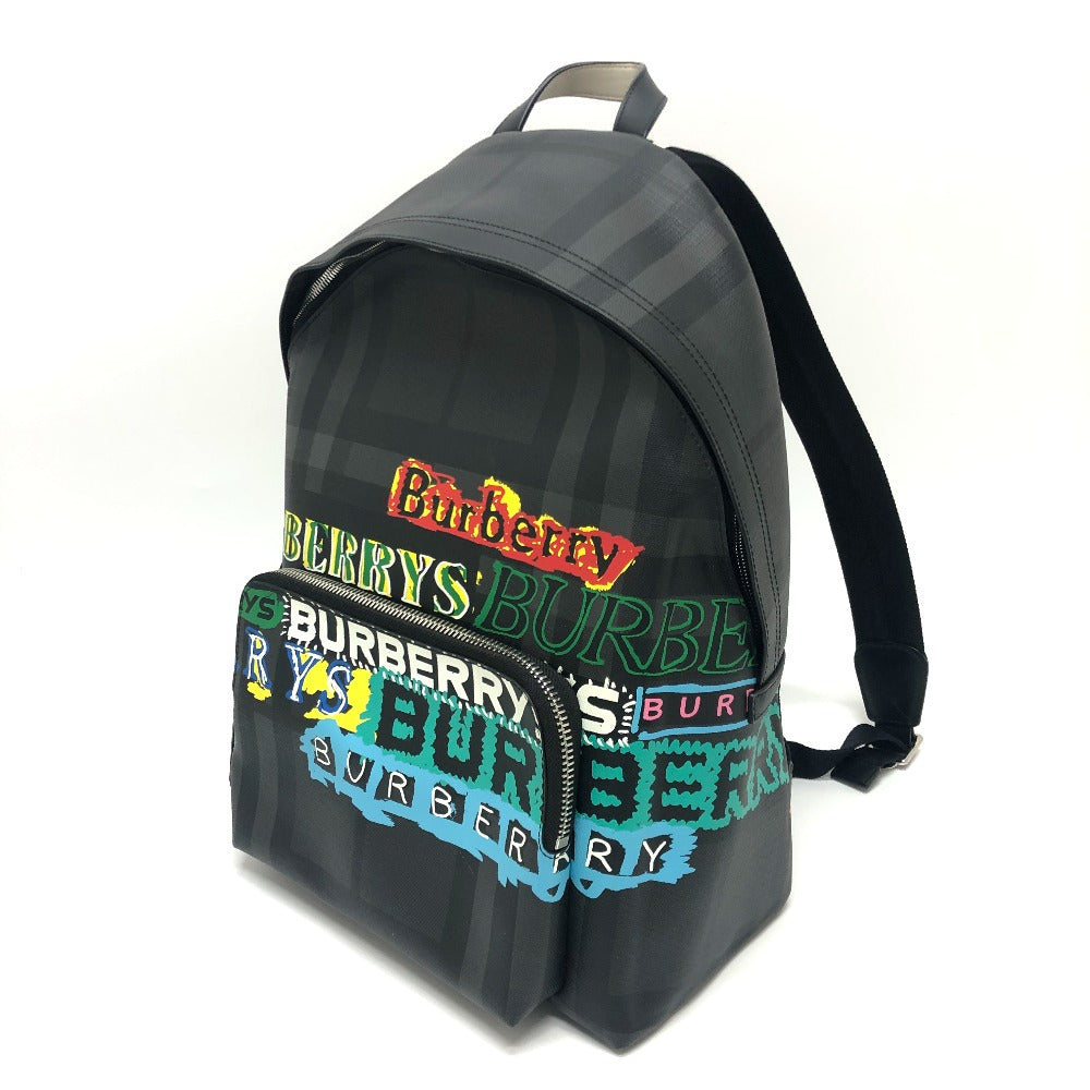 Burberry Backpack Pvc Graphic Women Gray