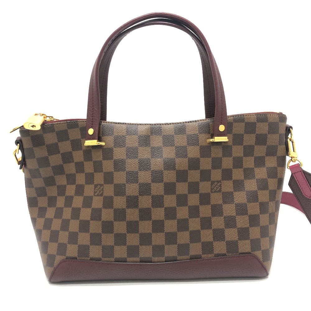 Louis Vuitton N41015 Damier x Damier Hyde Canvas Brown Pink Handbag