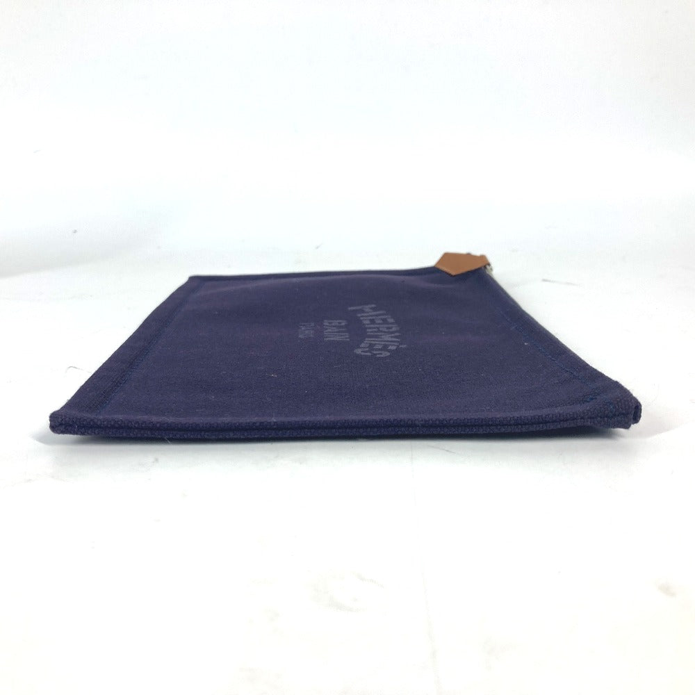 Pouch Cotton Navy Flat Yachting Pm Unisex(Unisex) Logo Shoes