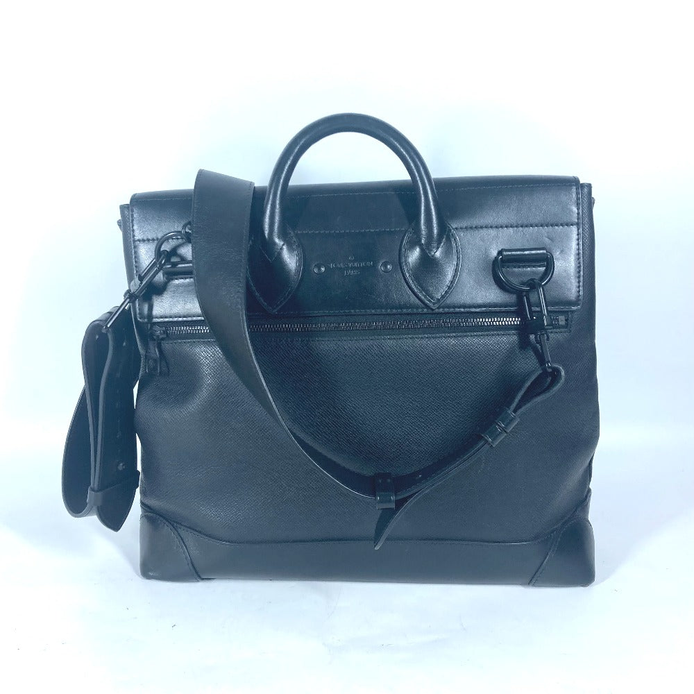 Louis Vuitton M30339 Taiga rainbow Steamer Leather Black Handbag
