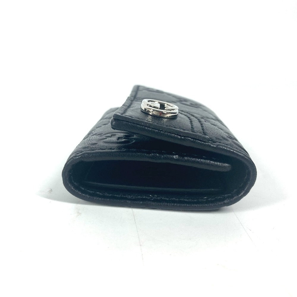 Gucci Key holder Sima Guccisima Leather Black Key Chain