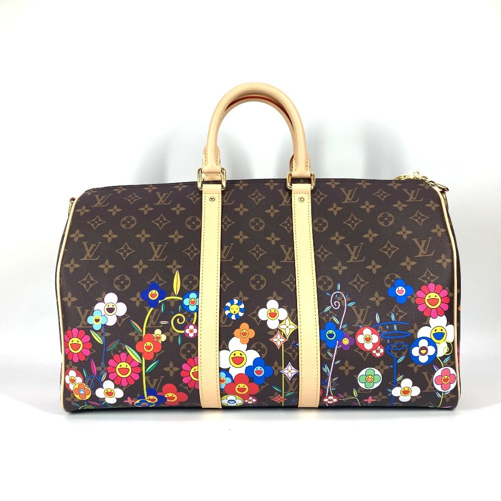 Louis Vuitton Boston Duffel M14182 Takashi Murakami Monogram Canvas Brown Travel Bag