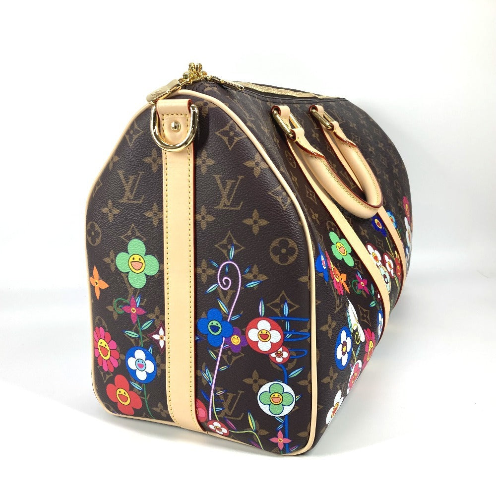 Louis Vuitton Boston Duffel M14182 Takashi Murakami Monogram Canvas Brown Travel Bag