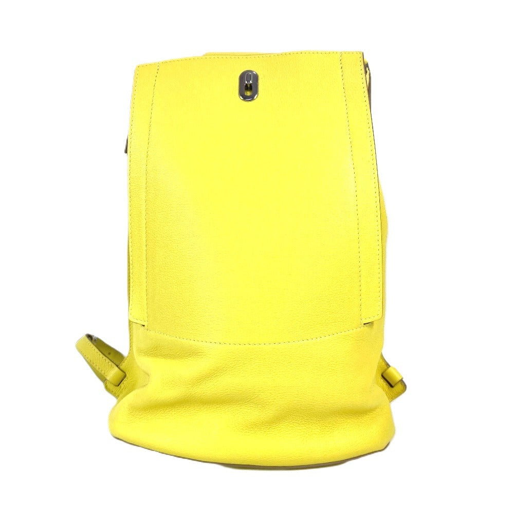 Hermes Backpack Sac Dos Unisex Unisex Leather Yellow