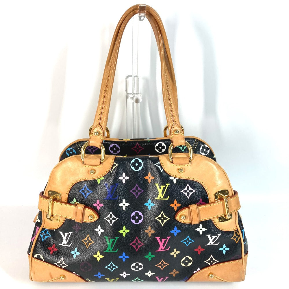 Louis Vuitton M40194 Claudia Monogram Canvas Black Multicolor Shoulder Bag