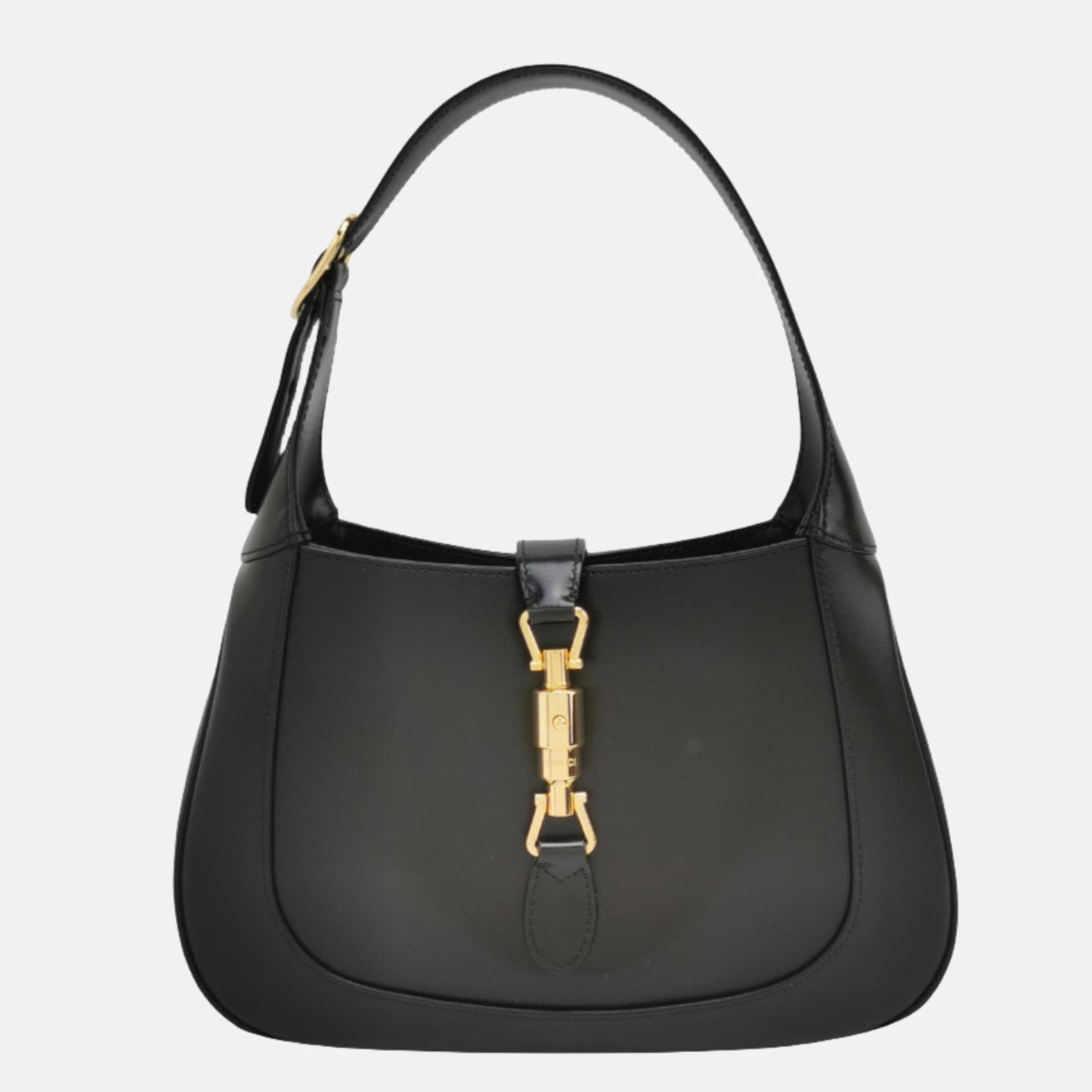 Gucci Jackie Bag With Adjustable Strap Leather Black Travel Bag