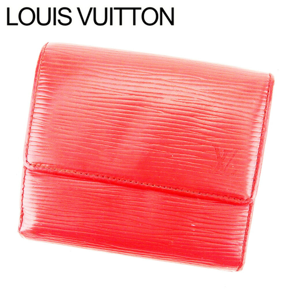 Louis Vuitton Bifold M63487 Porte Monnaie Billets Red Wallet Case E1311