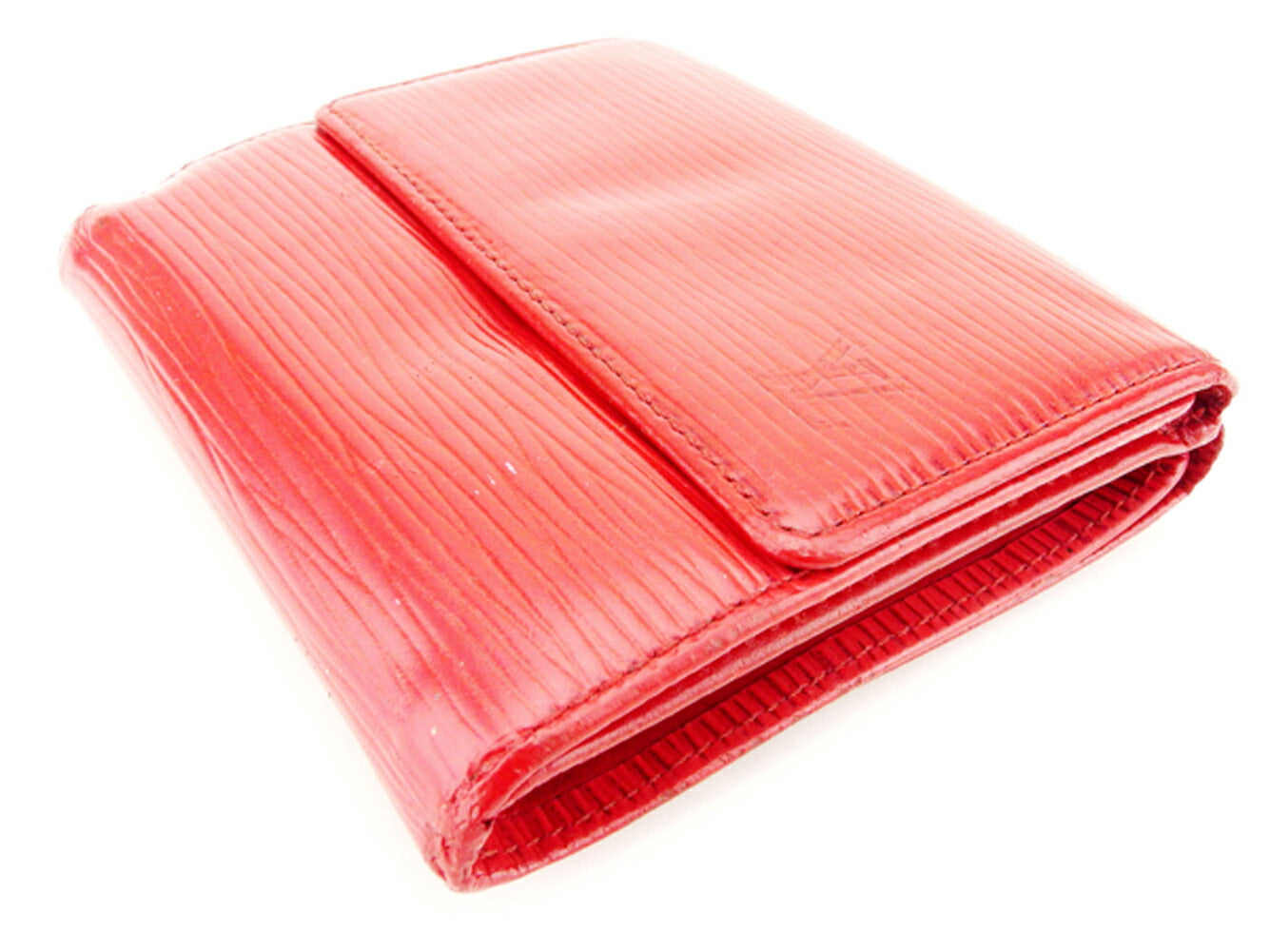 Louis Vuitton Bifold M63487 Porte Monnaie Billets Red Wallet Case E1311