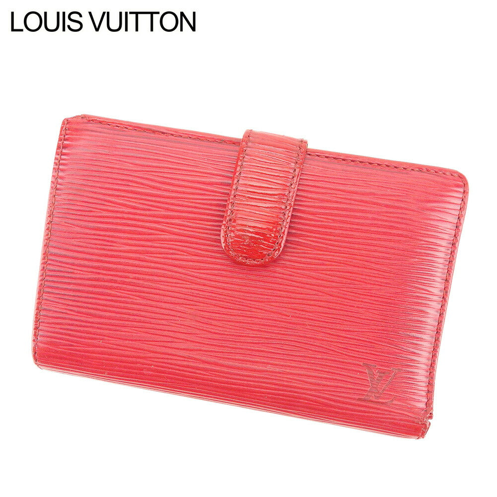 Louis Vuitton Bifold M63247 Portonevie Vienova Red Wallet Case