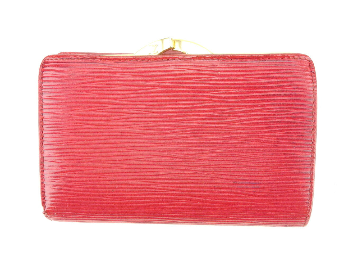 Louis Vuitton Bifold M63247 Portonevie Vienova Red Wallet Case
