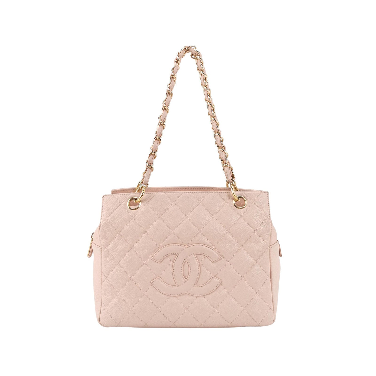 Chanel PST Petite Shopping Pale Caviar Pink Leather Tote Bag