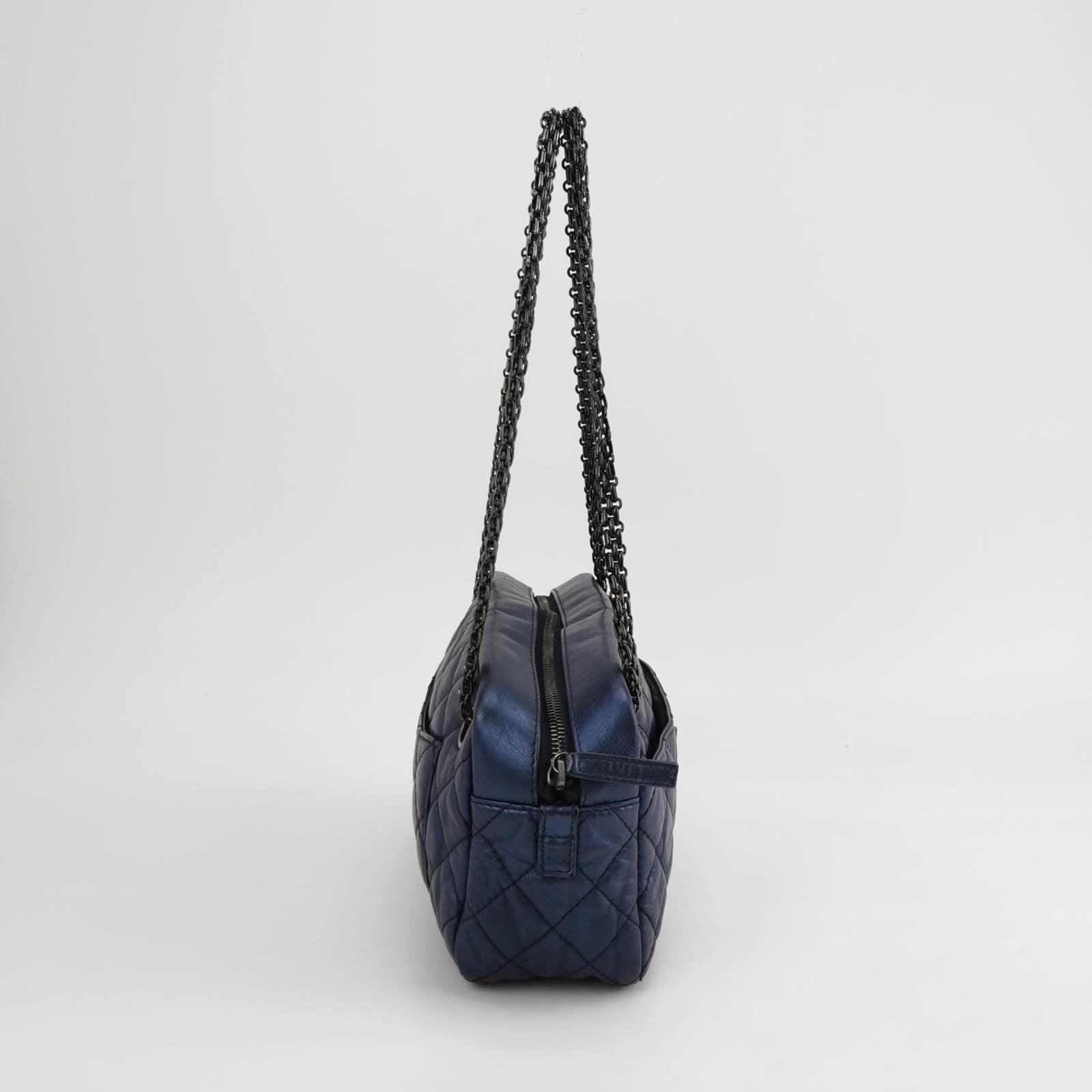 Chanel 5 Mademoiselle Camera Blue Small Handbag