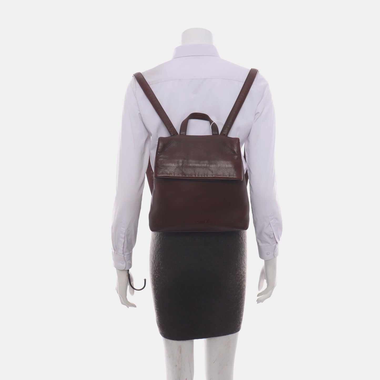 Chanel Backpack Tan Calfskin Brown Leather