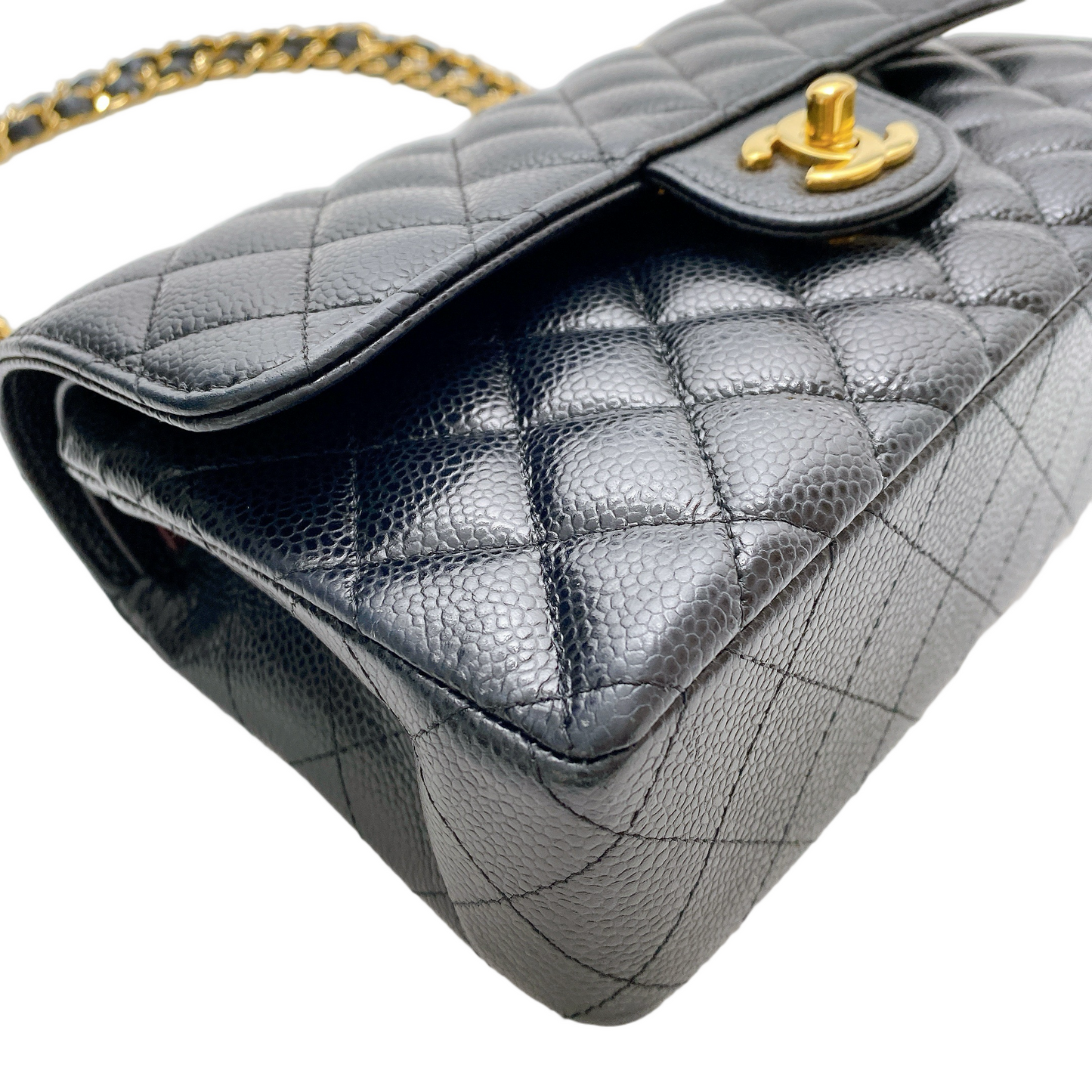 CHANEL CF SMALL CAVIAR IN GHW