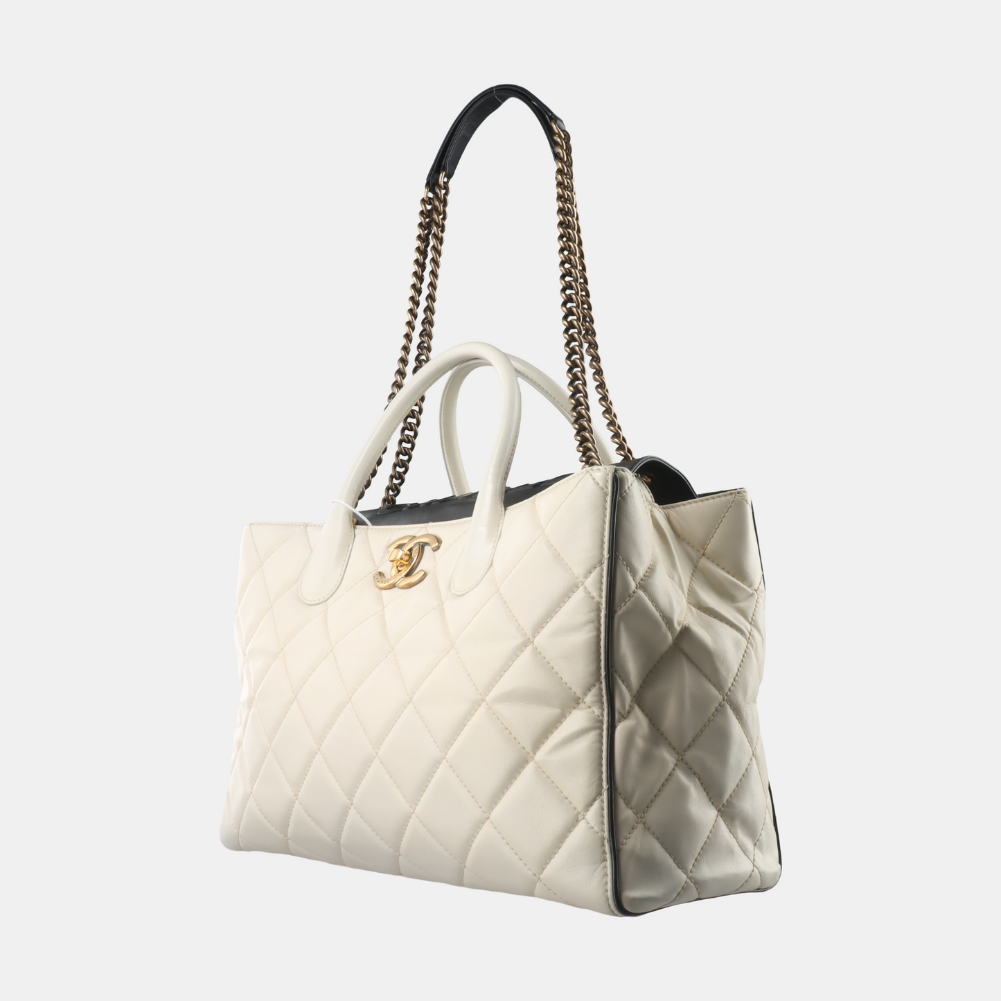 Chanel Portobello Calfskin White Leather Tote Bag