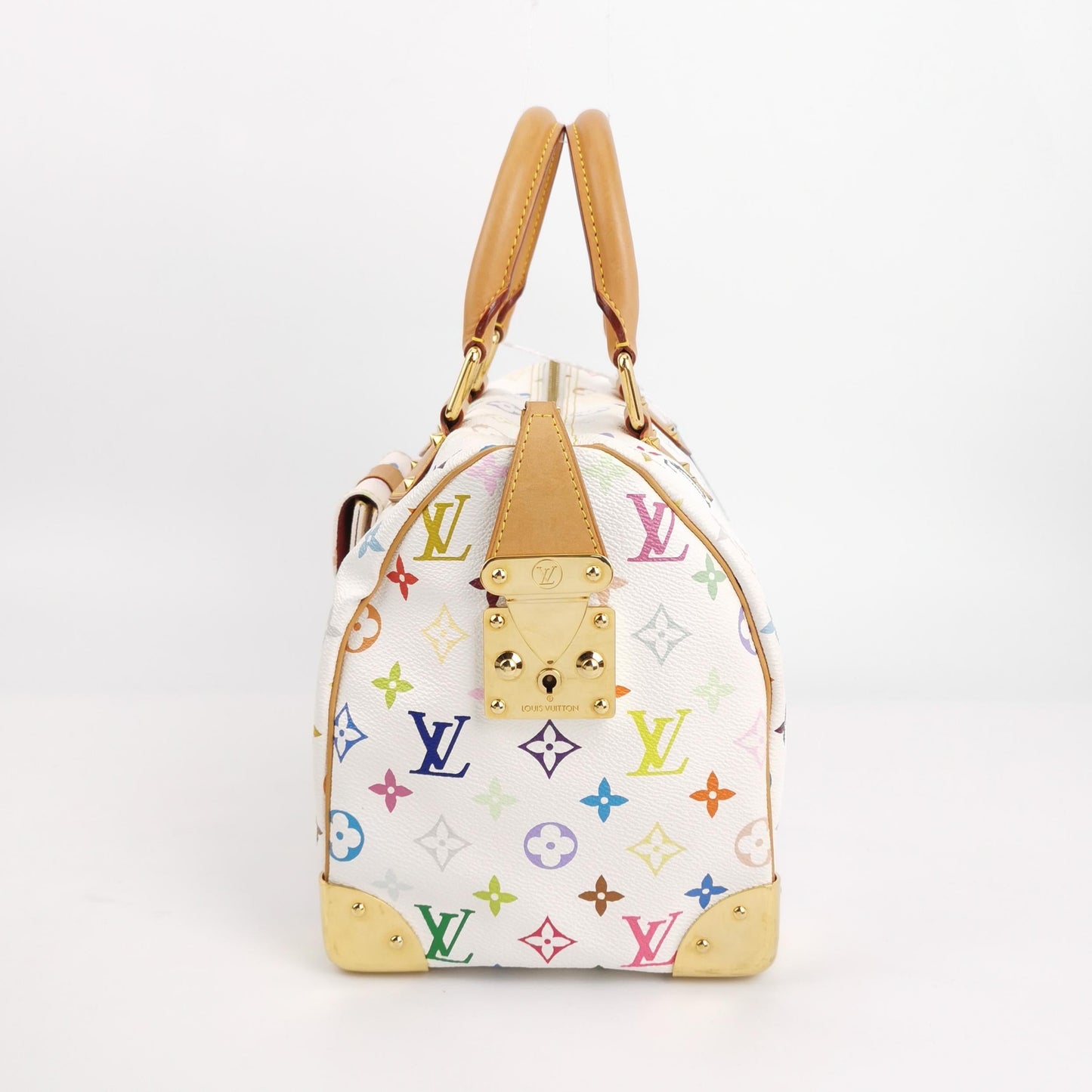 Louis Vuitton x Takashi Murakami Speedy 30 White Multicolor Handbag Multicolor 2