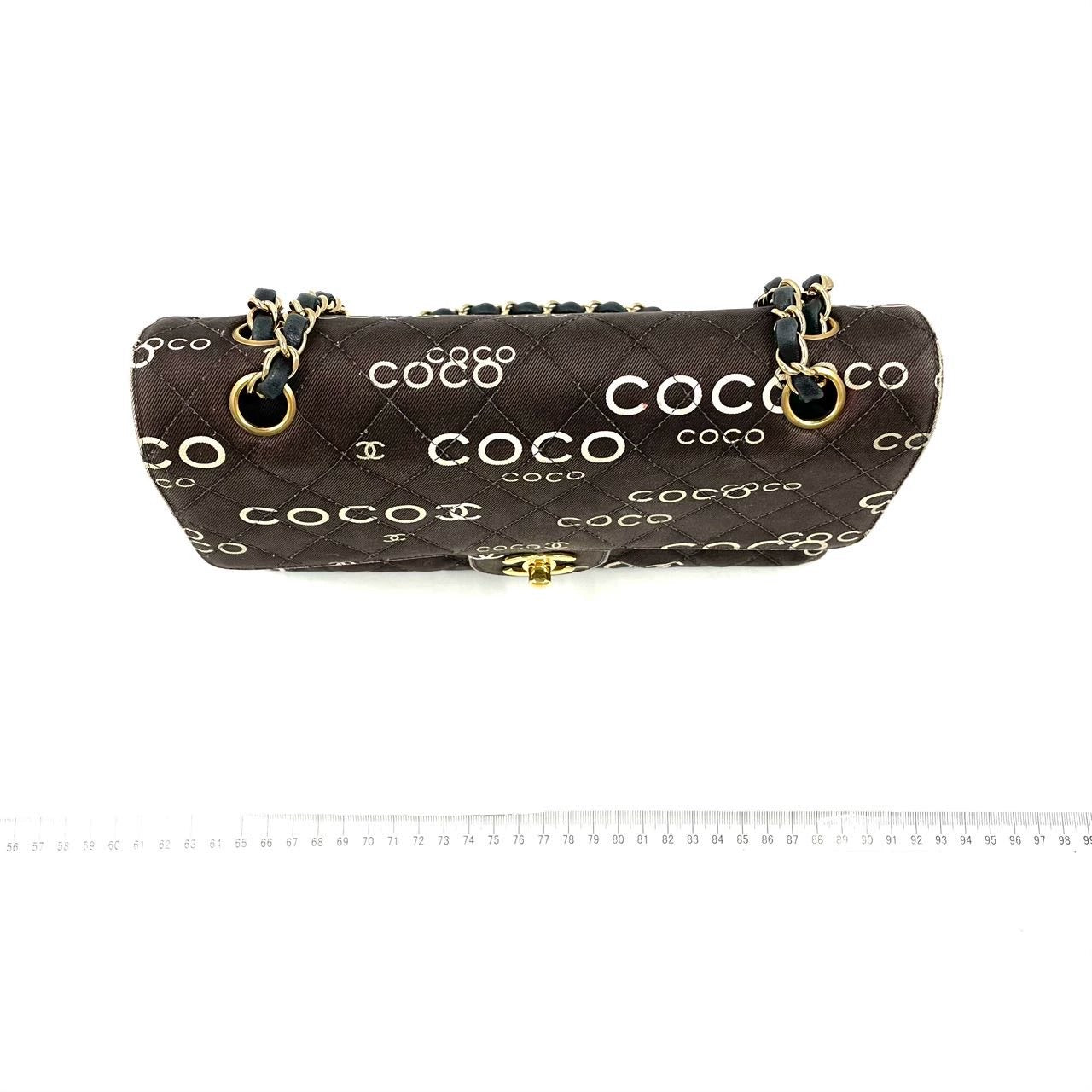 Chanel Classic Flap Diamond Stitch Denim Coco Black Gold Handbag Gold Hardware