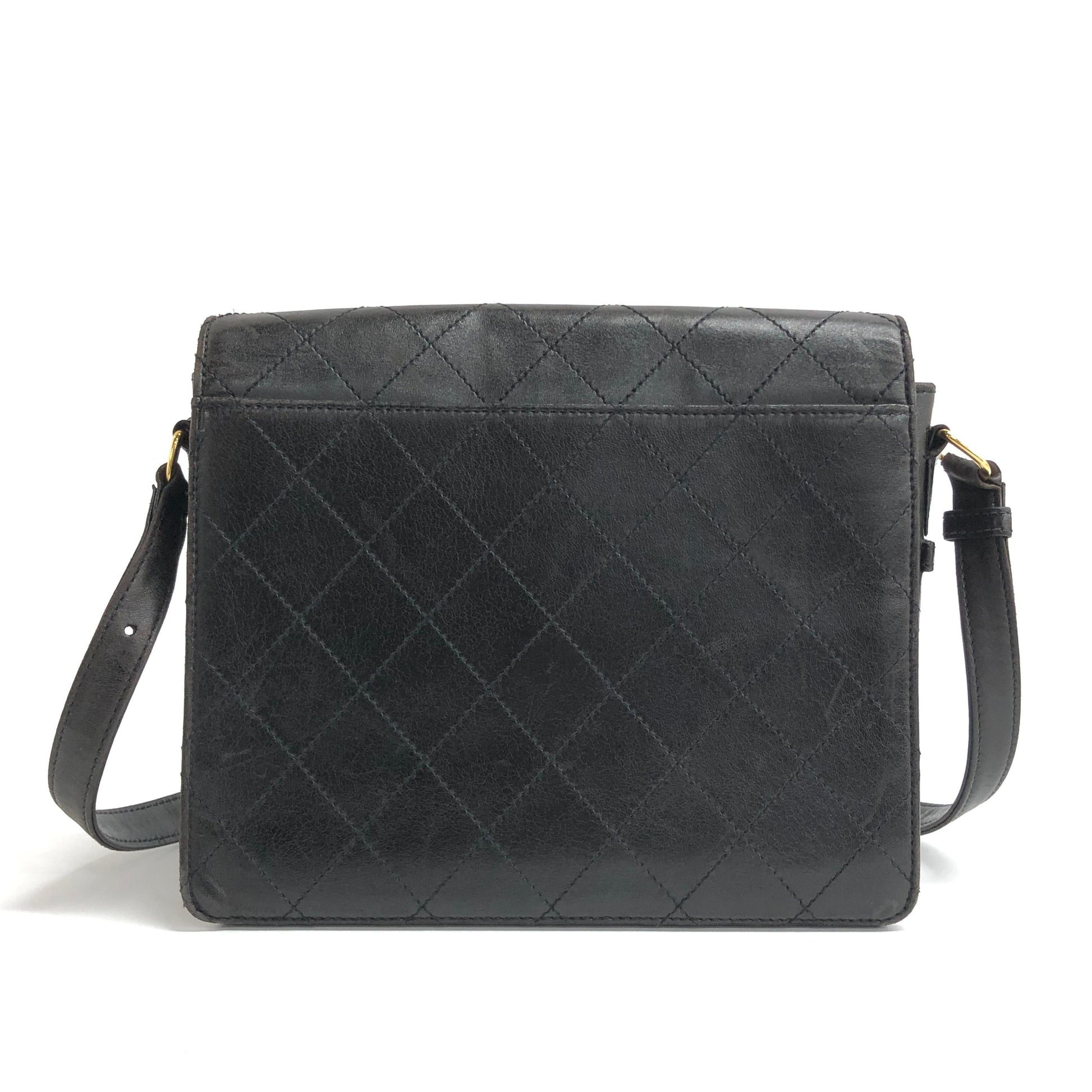 Chanel Kelly Flap Adjustable 24k Hardware Black Gold Leather Shoulder Bag