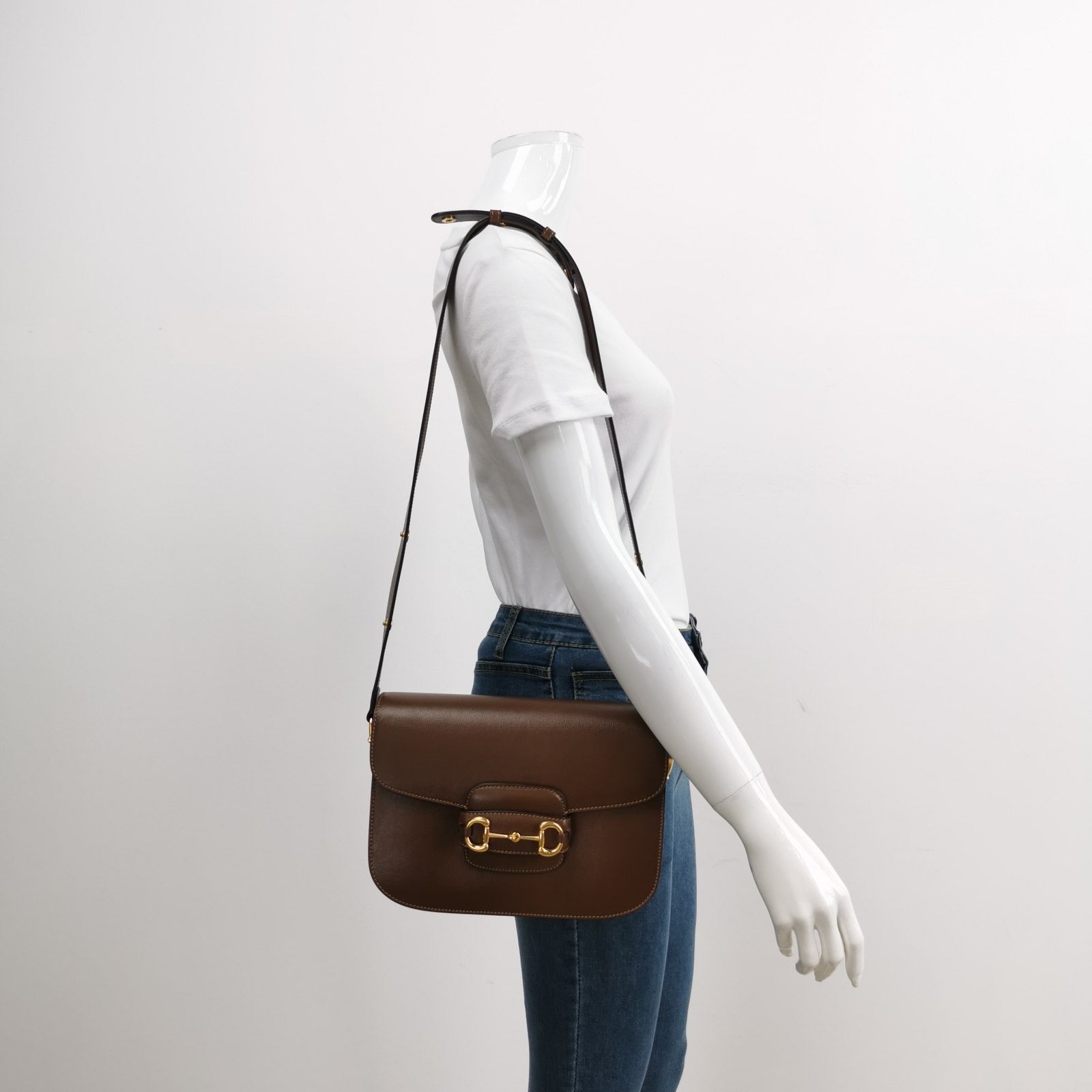 Gucci Horsebit Caramel Leather Brown Small Shoulder Bag Leather 1