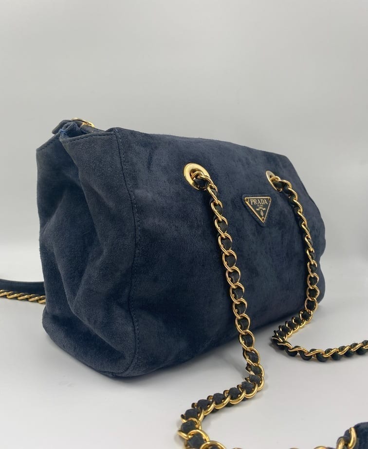 Prada Tote Suede Tote Bag