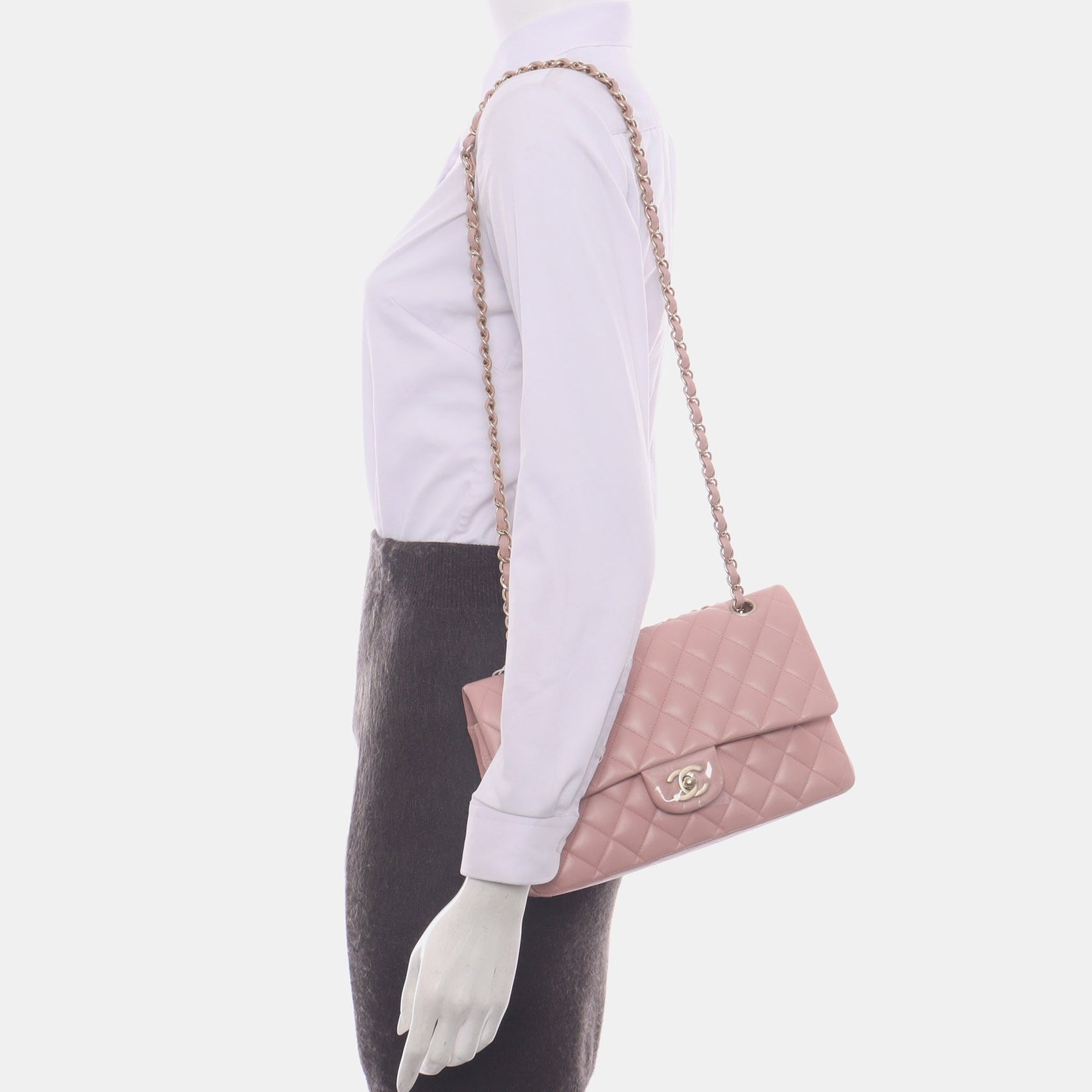 Chanel Timeless Classic Flap Cherry Blossom Lambskin Pink Gold Leather Handbag