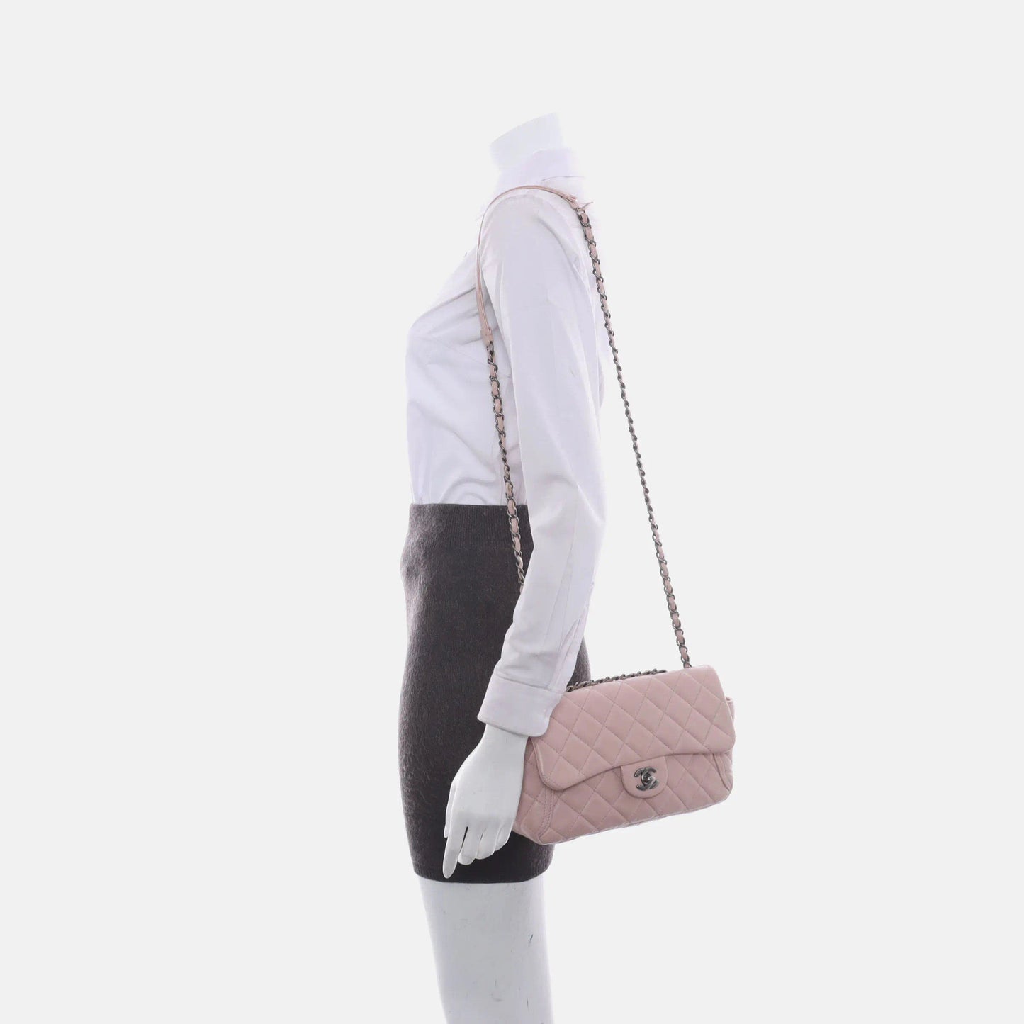 Chanel Classic Flap - Lambskin Pink Leather Shoulder Bag