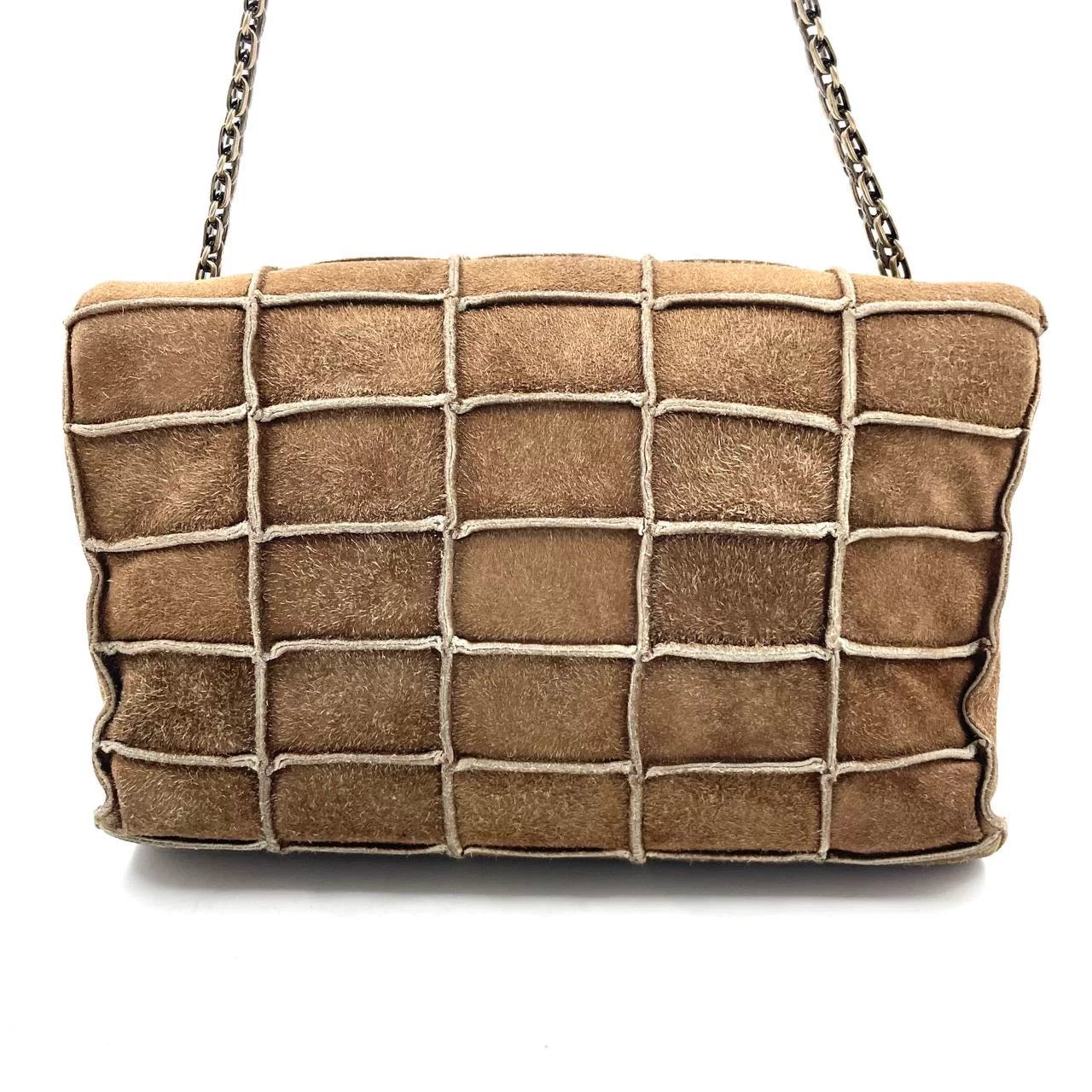 Chanel 2.55 Flap Chocolate Bar Suede Brown Shoulder Bag