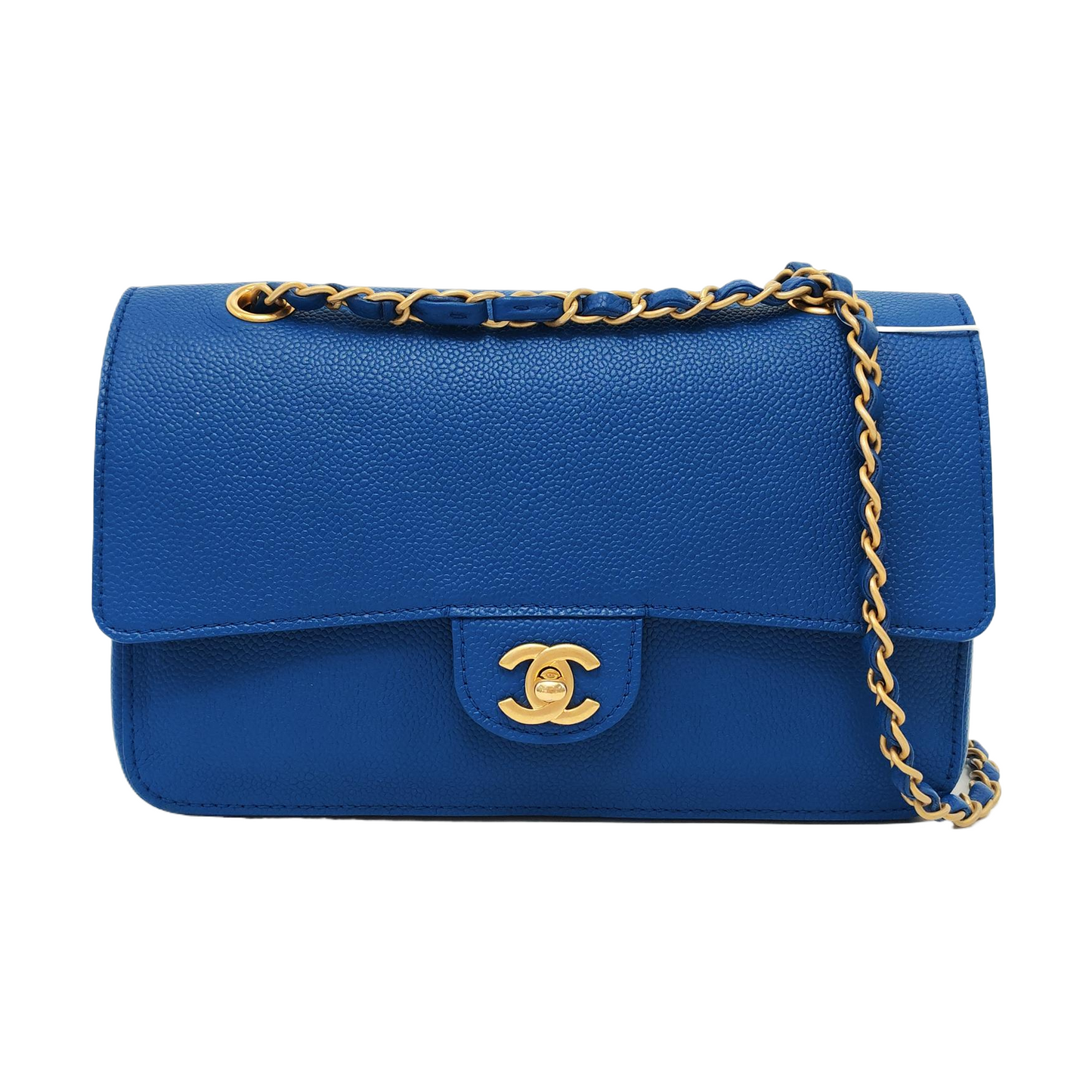 Chanel Timeless Classic Flap Royal Caviar Hardware Blue Gold Leather Handbag