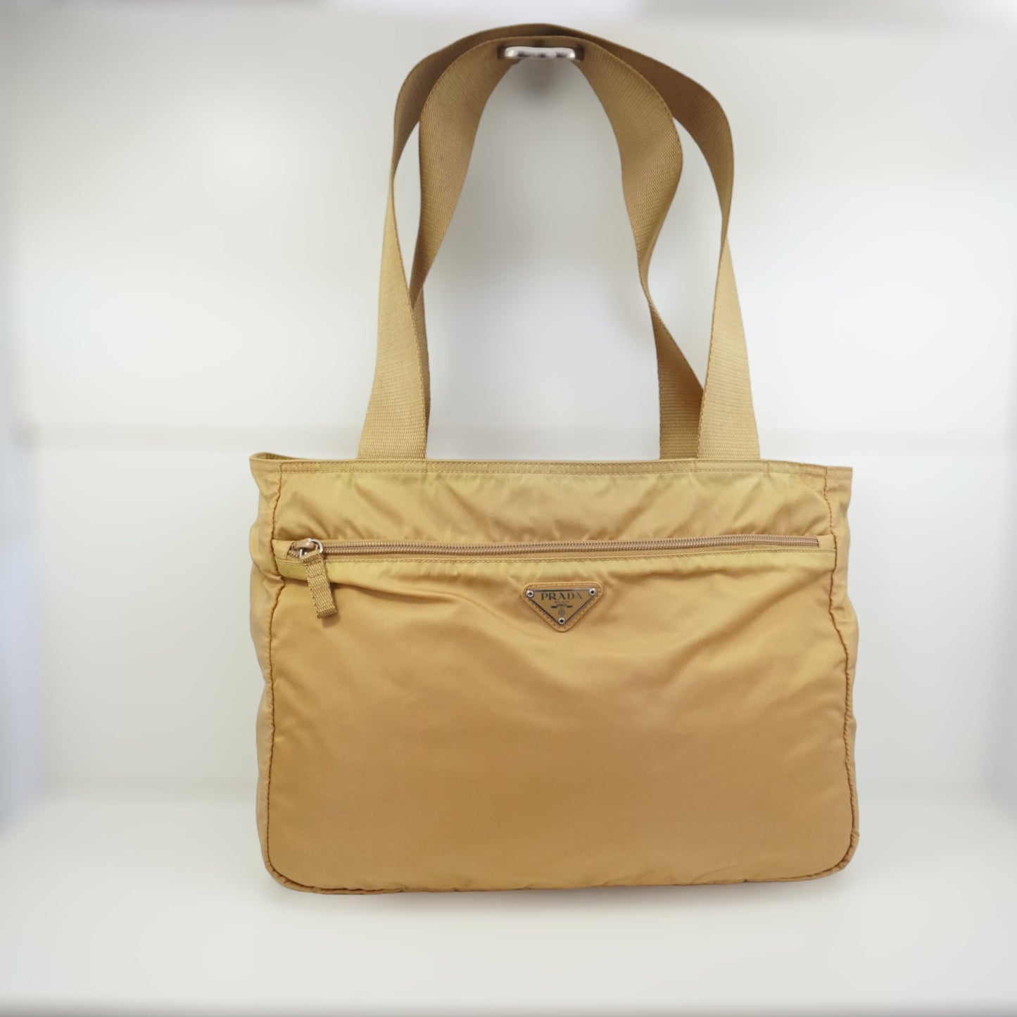 Prada Sandfarvet Luxury Handbag Travel Bag