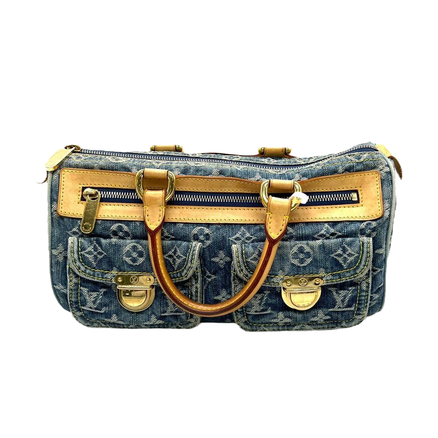 Louis Vuitton Denim Neo Speedy Boston Travel Bag Boston Bag