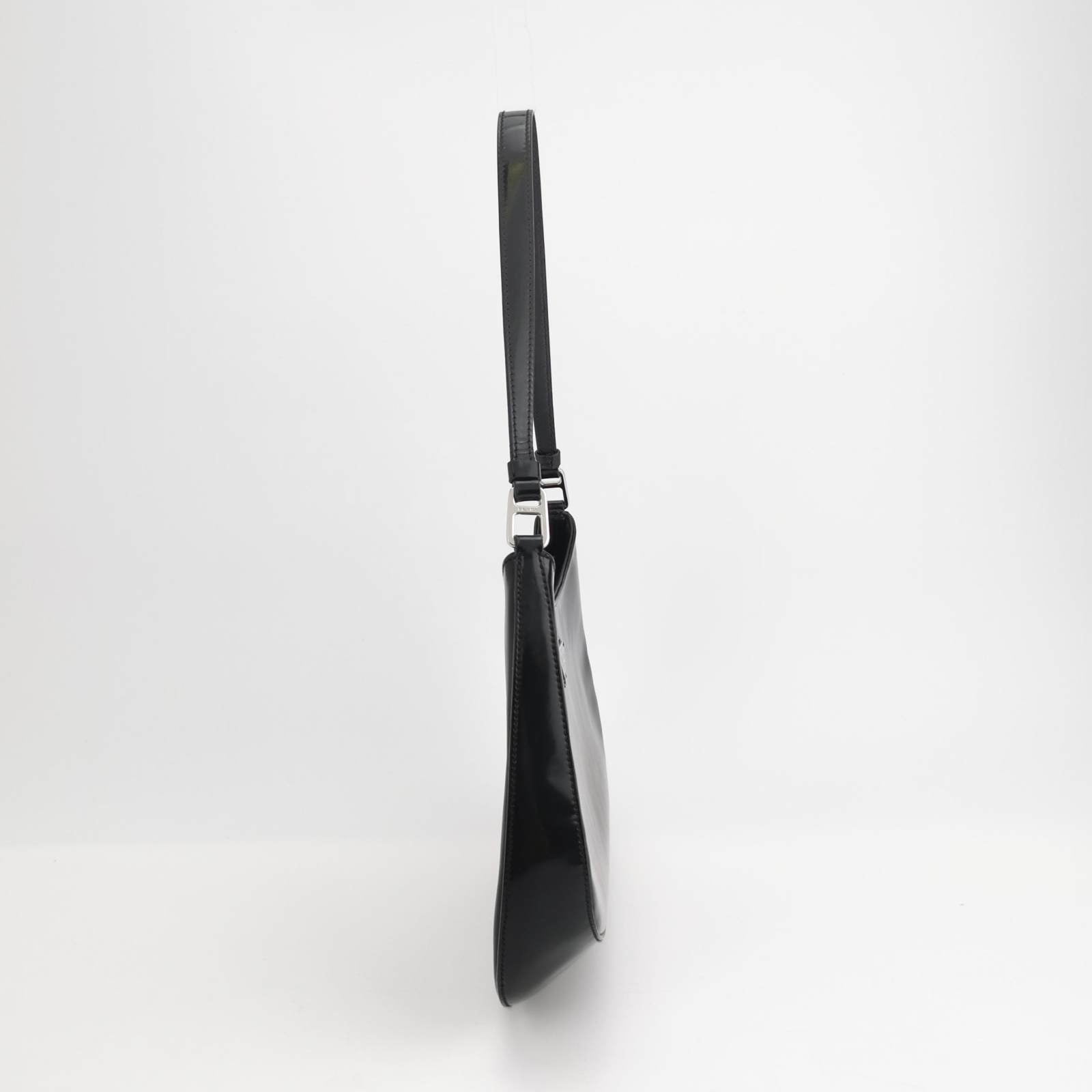 Prada Cleo Smooth Shoulder Bag Leather Black