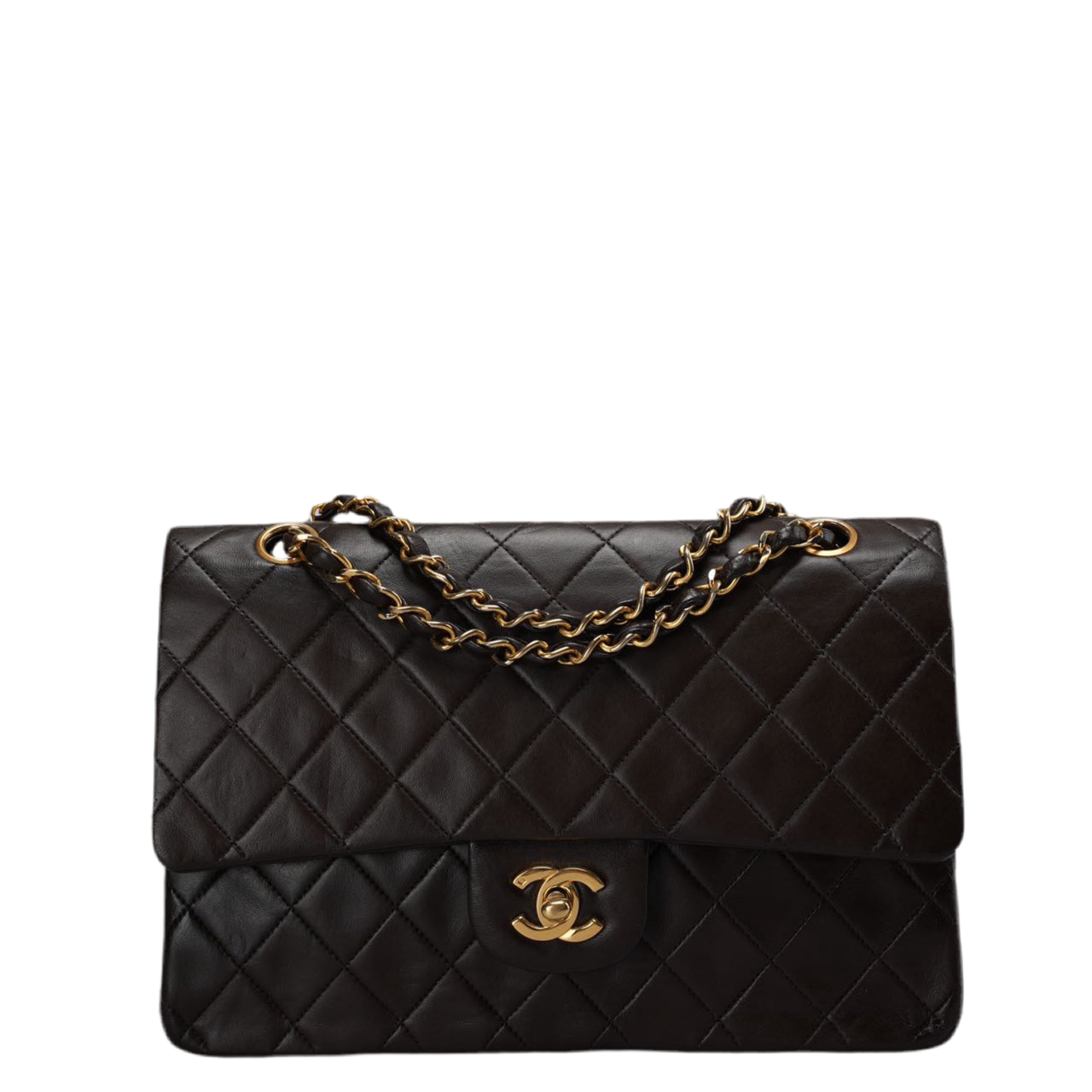 Chanel   timeless Flap Bag in Chocolate Brown With Gold Hardware 24k Gold Hardware
