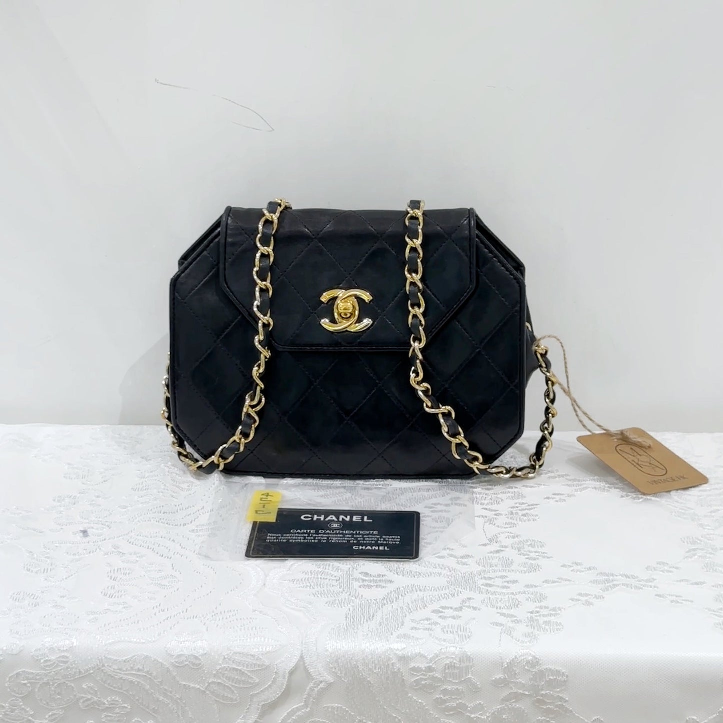 Chanel   octagonal quilted chain bag