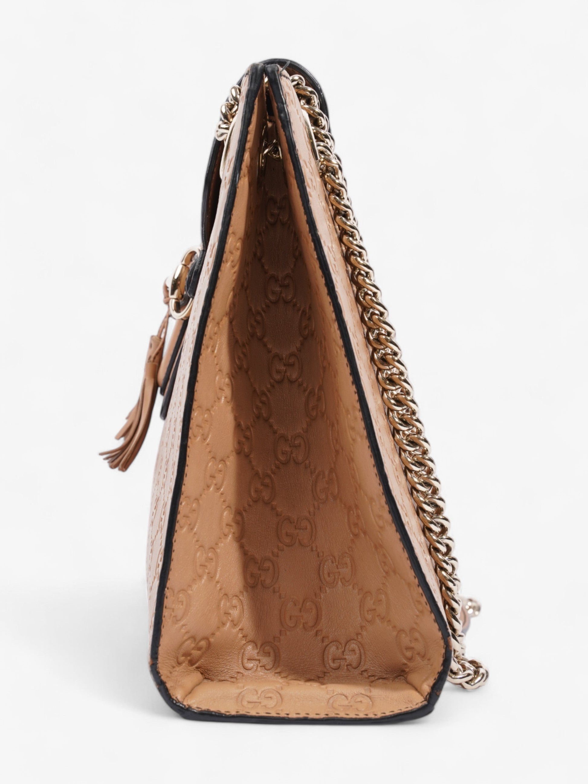 Gucci Emily ssima Light Taupe Supreme Shoulder Bag Canvas Large