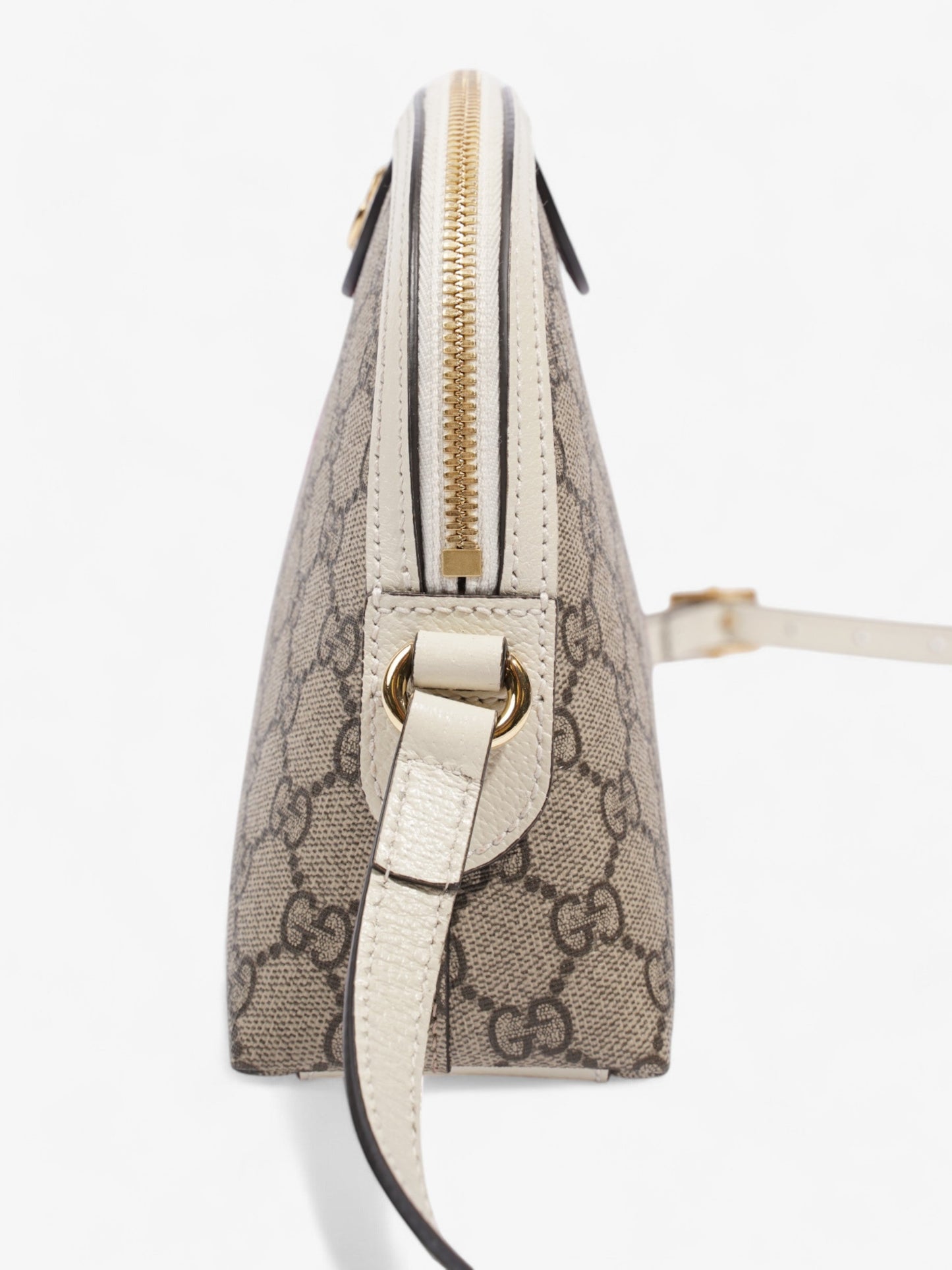 Gucci Ophidia Supreme Crossbody Bag Canvas White Canvas Small