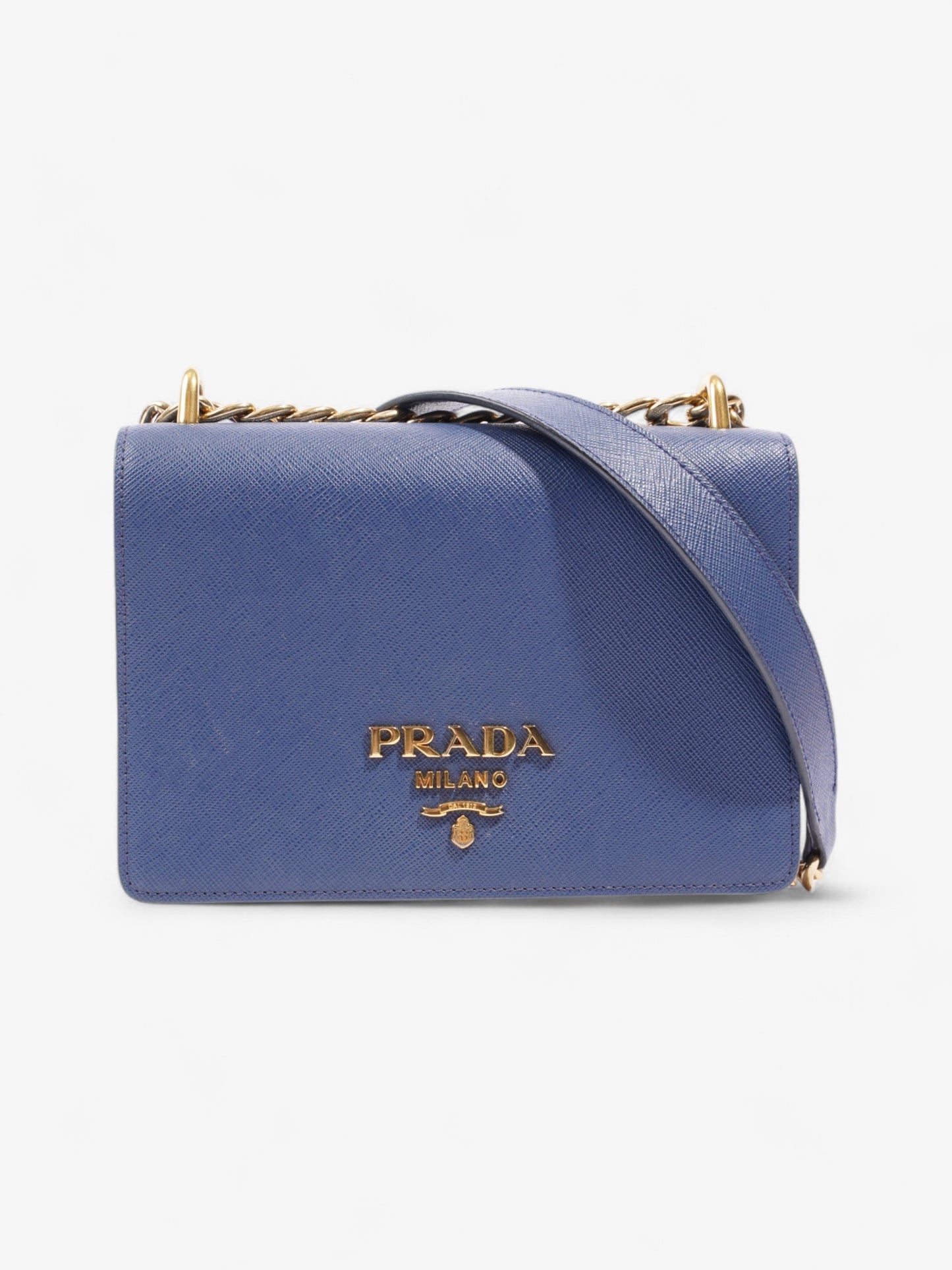 Prada Shoulder Bag Cobalt Leather Saffiano Blue