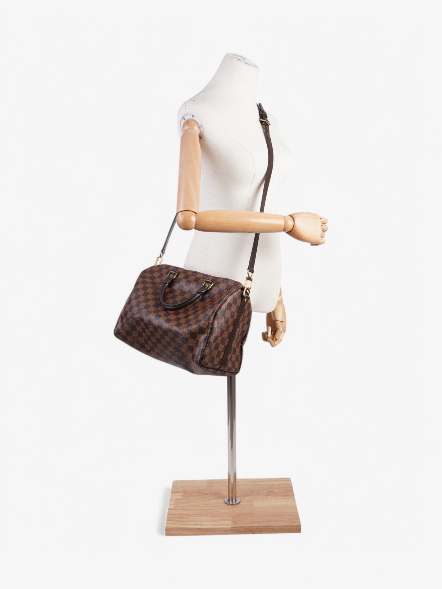 Louis Vuitton Speedy Bandouliere Ebene Coated 30 Canvas Coated Canvas Damier Apparel