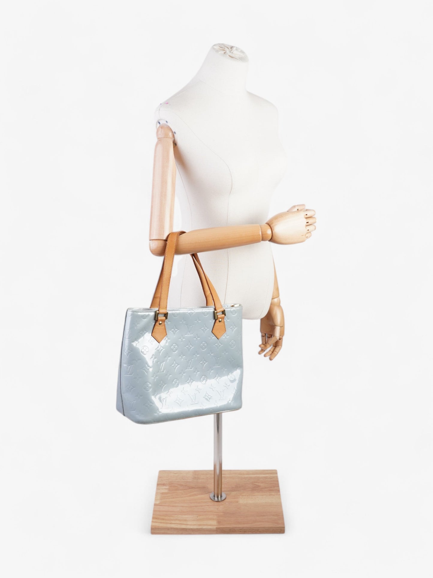 Louis Vuitton Houston Pale Monogram Vernis Leather Blue Handbag