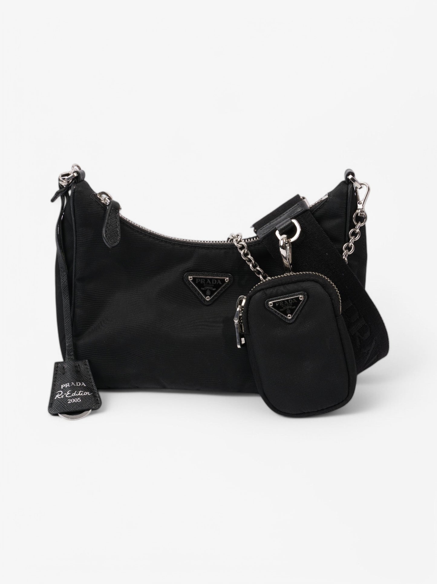 Prada Re Edition Crossbody Bag Nylon Black Black Nylon 9