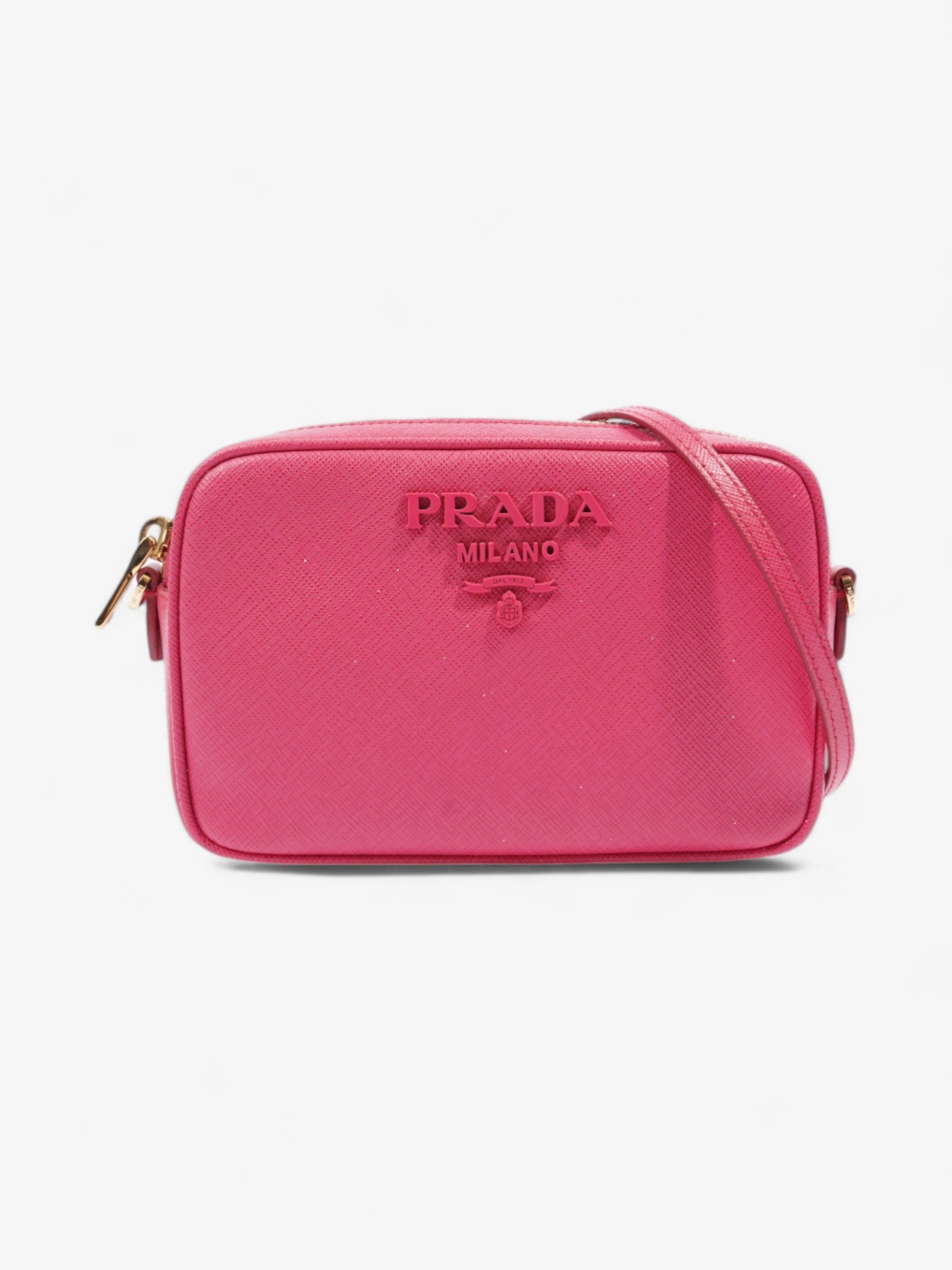 Prada Camera Bag Hot Leather Saffiano Pink Crossbody Bag