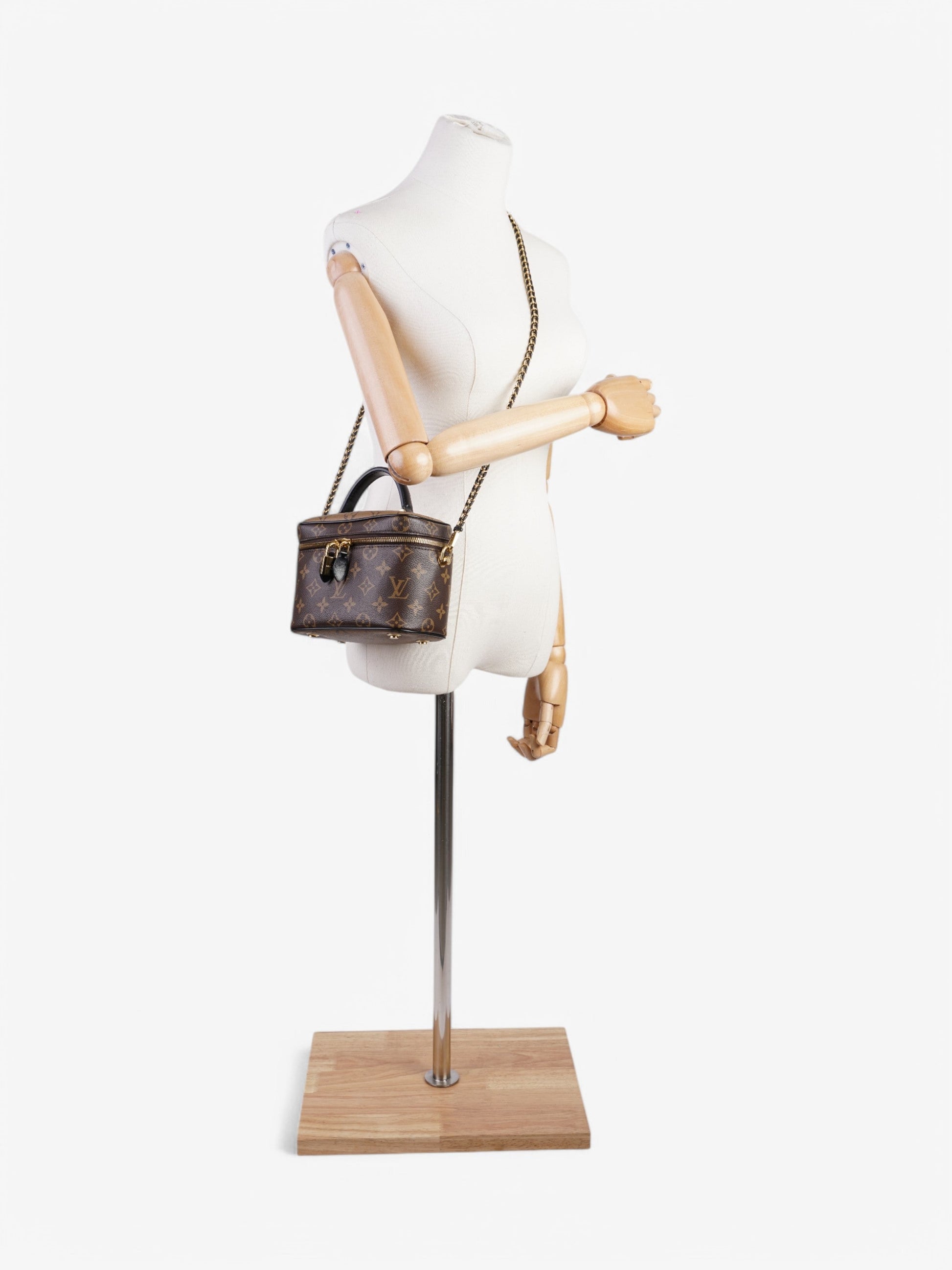 Louis Vuitton Vanity Reverse Coated Monogram Black PM Canvas Coated Canvas Apparel