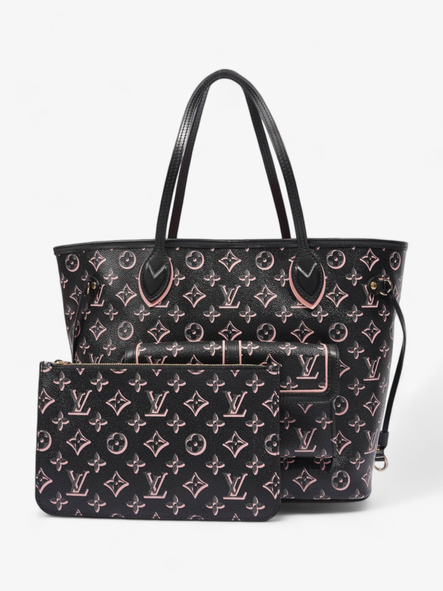 Louis Vuitton Neverfull MM Fall You Coated Monogram Canvas Coated Canvas Black Apparel