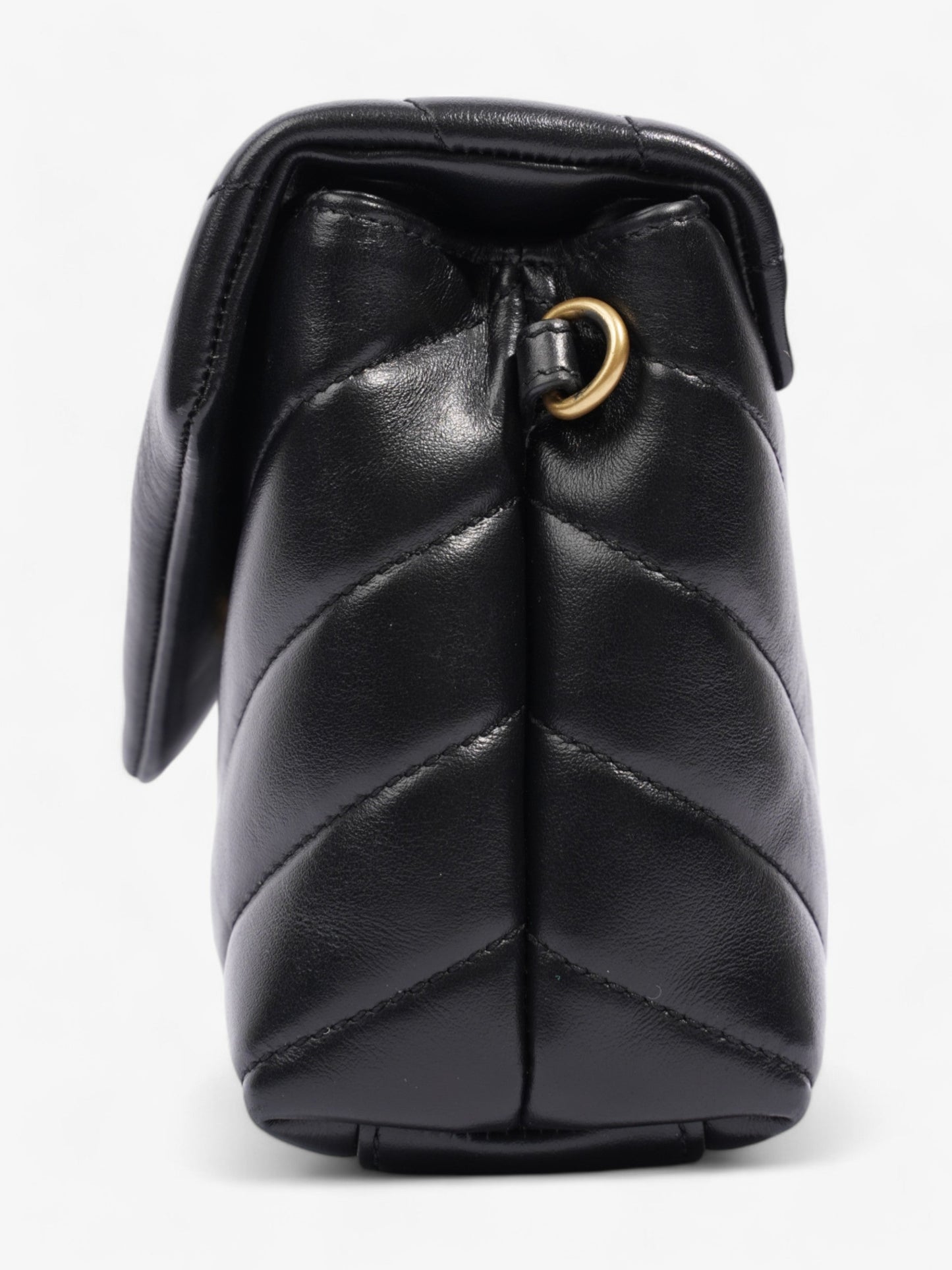 YSL Saint Laurent Lou Lou Calfskin Crossbody Bag Leather Black Toy