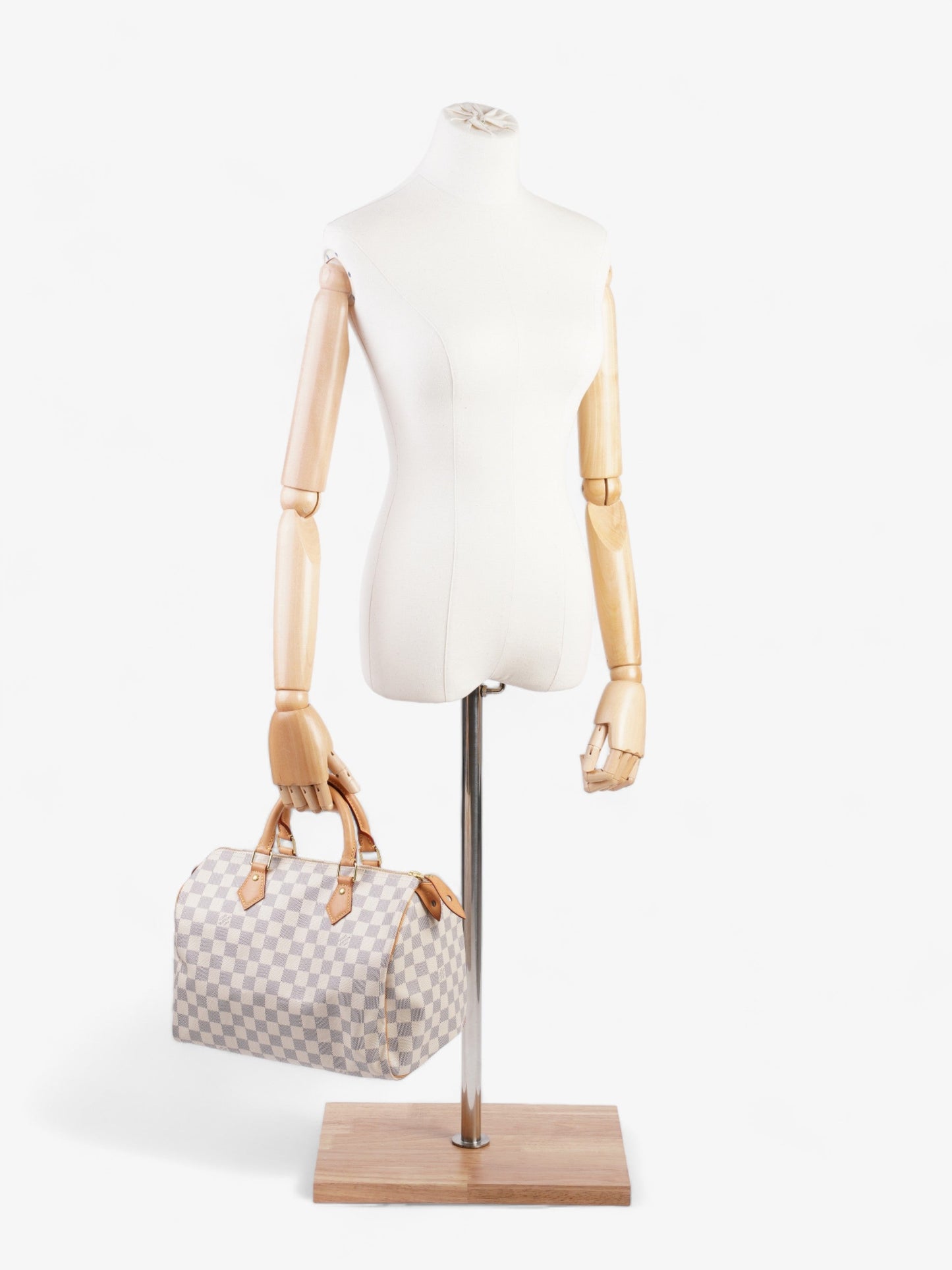 Louis Vuitton Speedy Azur Coated 30 Canvas Coated Canvas Damier Apparel Coated Canvas