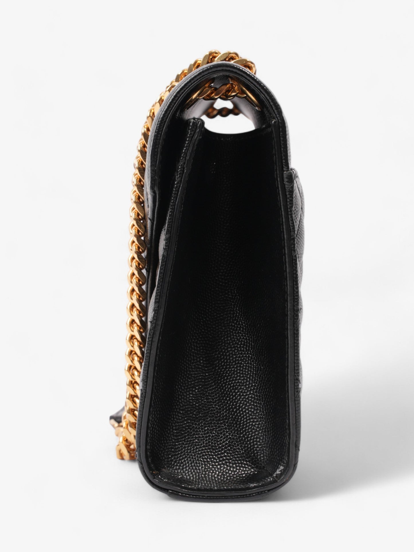 YSL Saint Laurent Triquilt Envelope Bag Leather Black Crossbody Bag