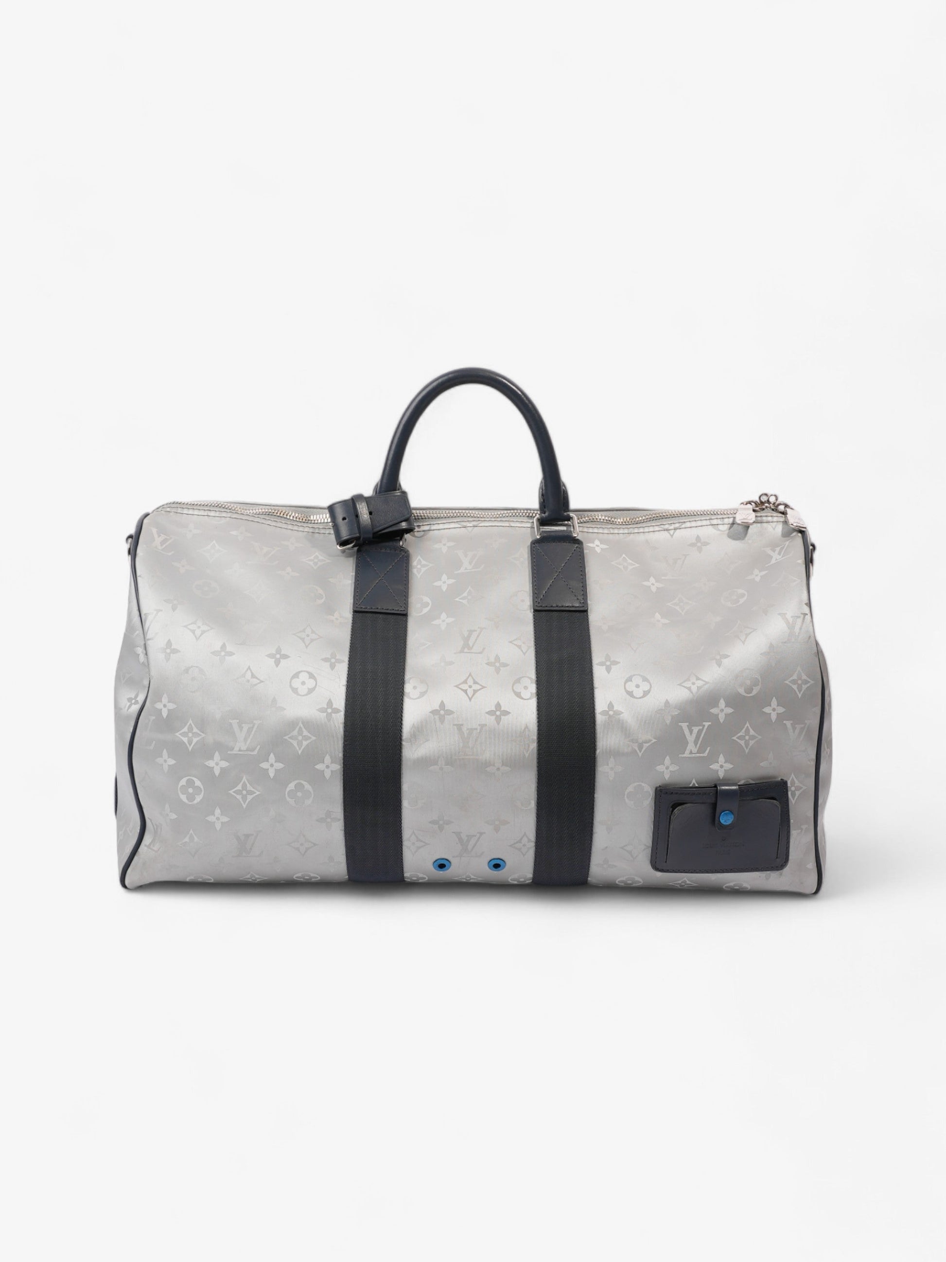 Louis Vuitton Keepall Bandouliere Satellite Navy 50 Monogram Canvas Blue Travel Bag