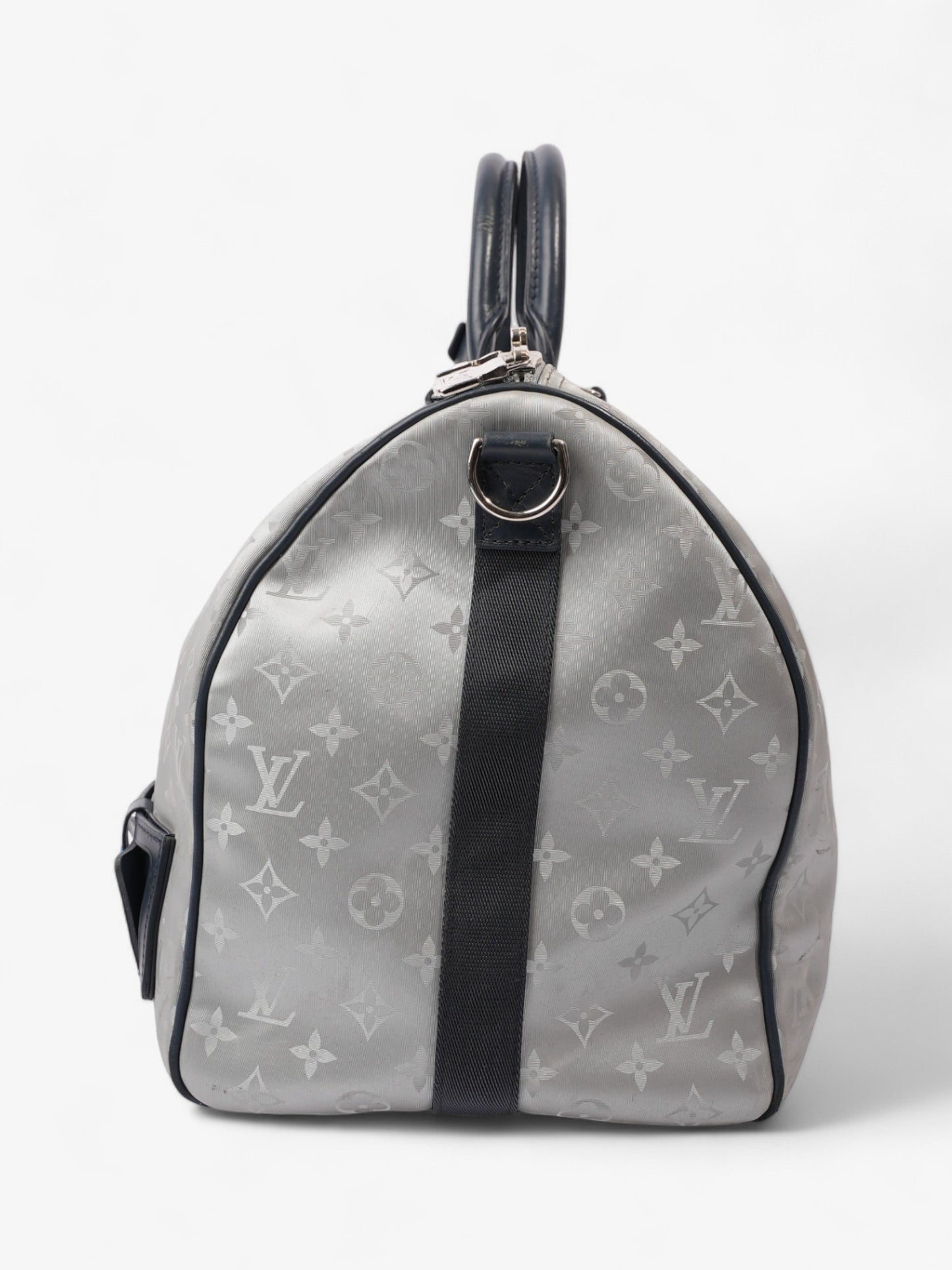 Louis Vuitton Keepall Bandouliere Satellite Navy 50 Monogram Canvas Blue Travel Bag